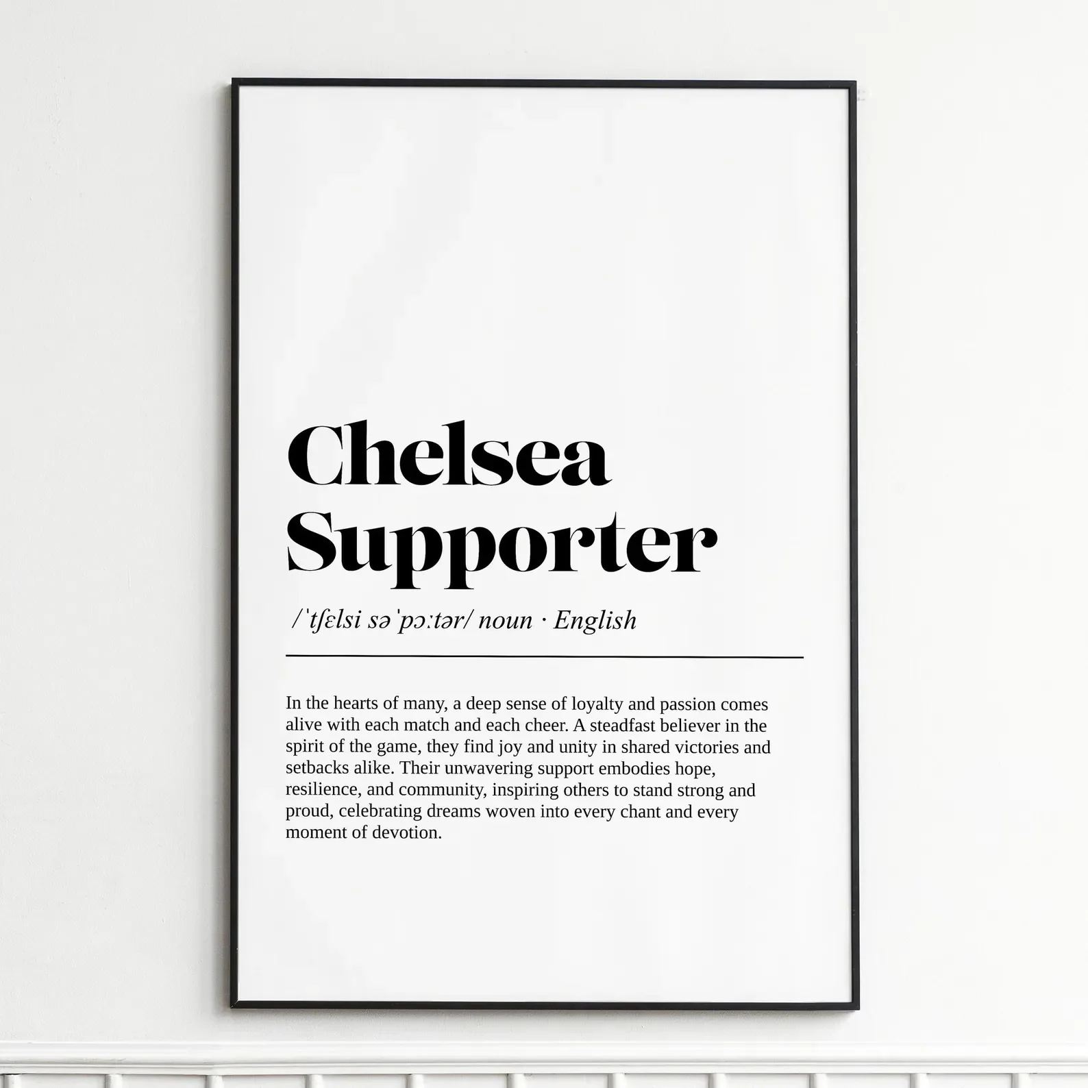 Chelsea FC Supporter Wall Art Print | A3 Print - £32.19 
