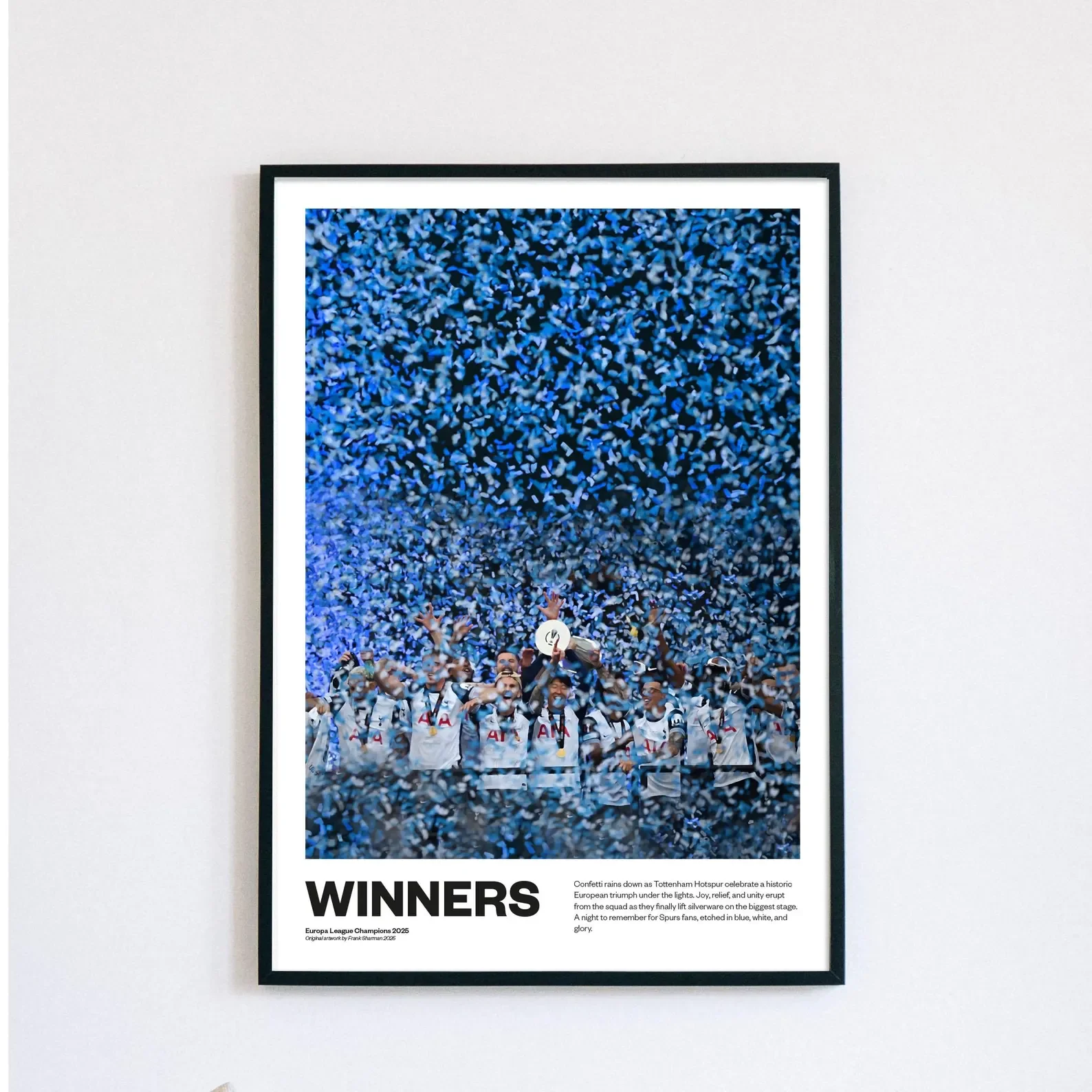 Tottenham Hotspur FC | Europa League Winners Trophy Lift | Stadium Poster Framed A3 Print - £38.75 