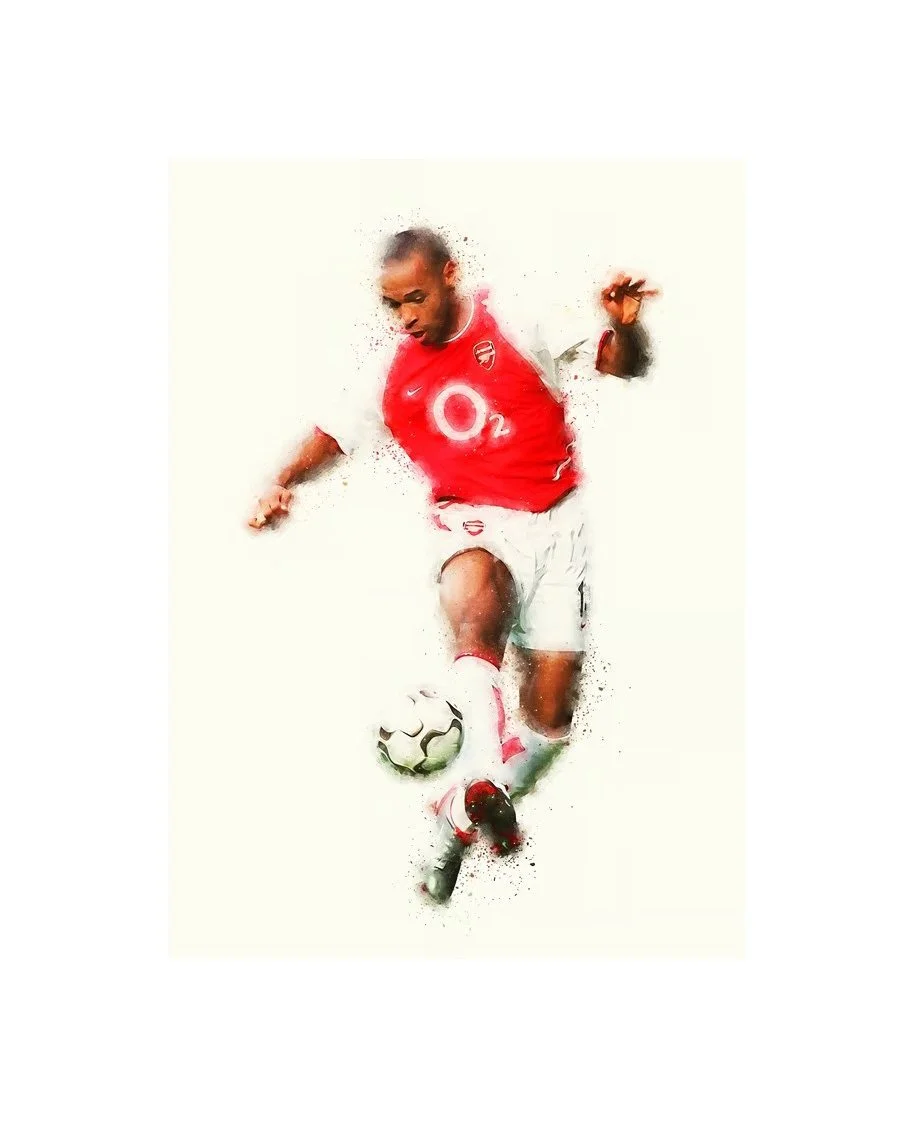 Thierry Henry | Arsenal FC | 30cm x 40cm Canvas Wall Art - £57.05