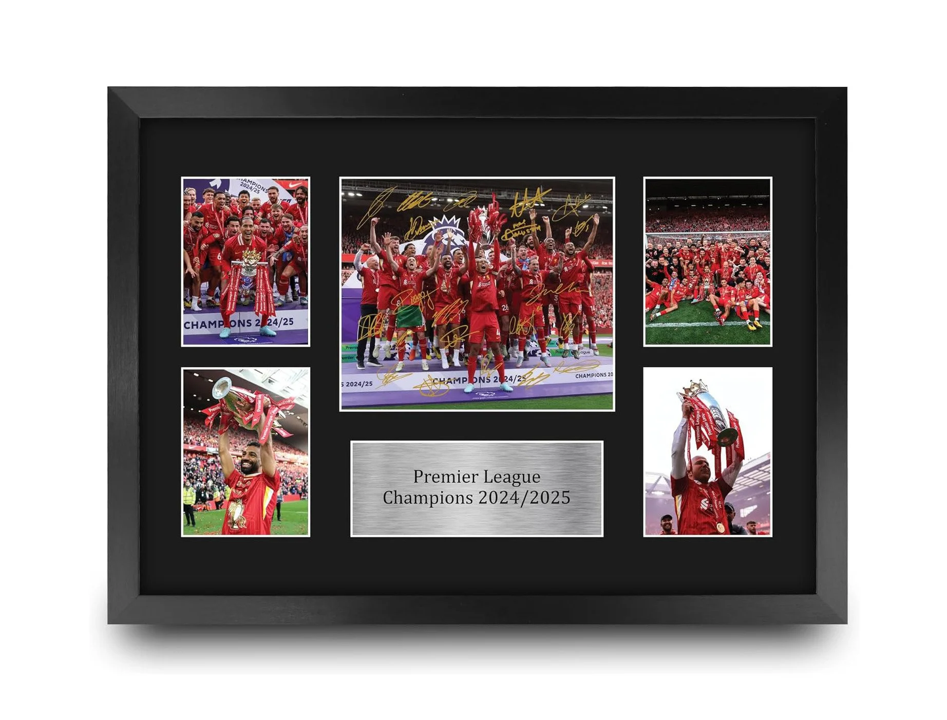 Liverpool FC 2024-25 Signed Poster Print - Limited Edition Autograph Collection – (Framed A4 (30x21cm) - £19.99