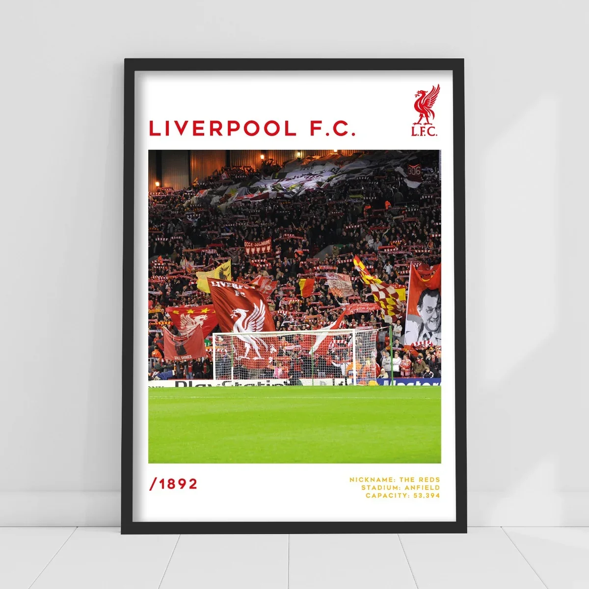 Liverpool FC Print - Kop End Stadium Stats Poster A3 Framed
 £24.99 
