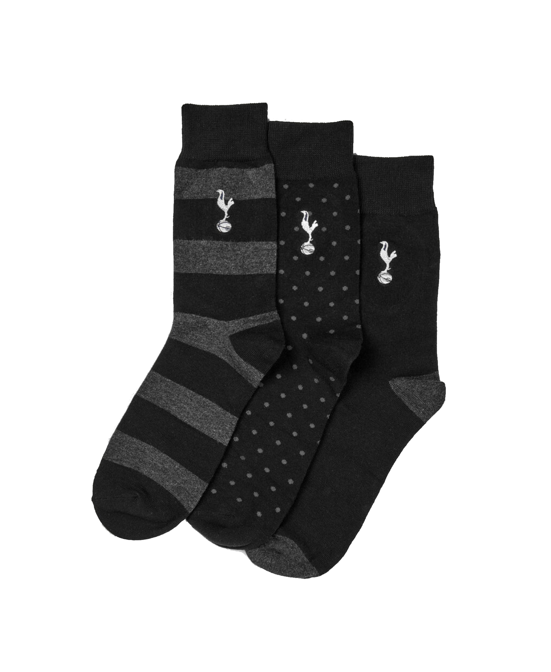 Spurs Mens 3 Pack Stripe Spot And Plain Box Set - £15.00