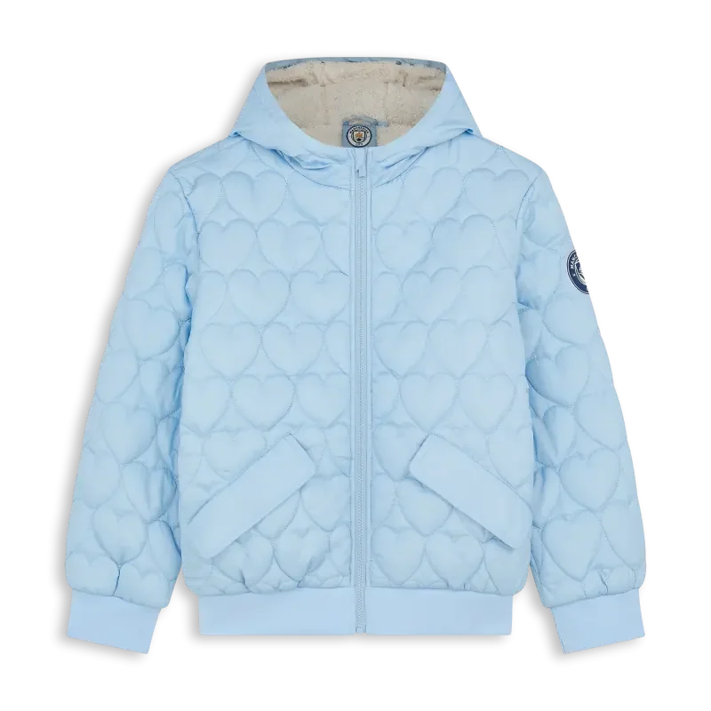 Girls’ Manchester City Heart Quilted Jacket - £33.00