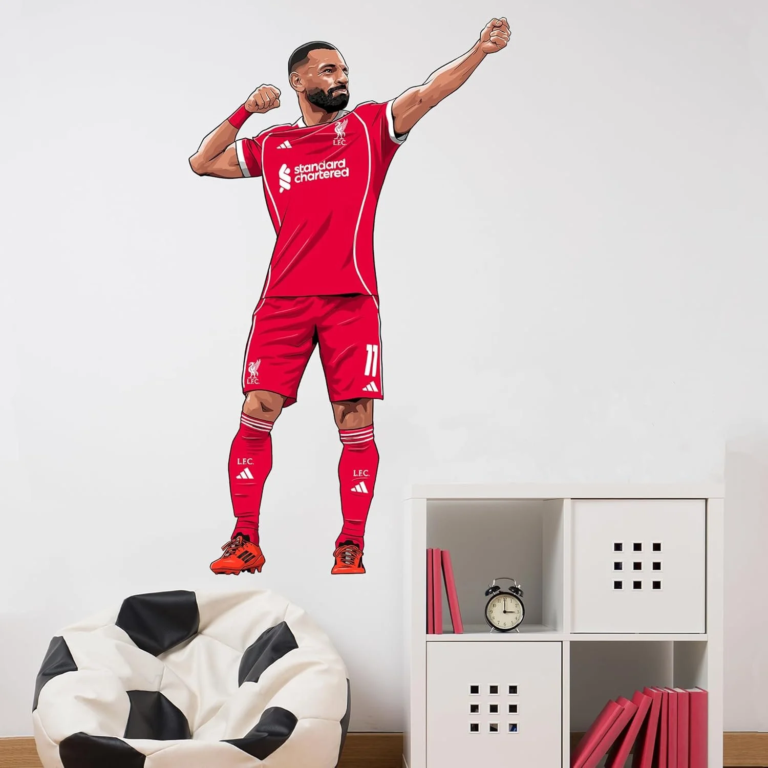 Mo Salah 25/26 Illustration Wall Sticker (120cm Height x 75cm Width) - £39.99