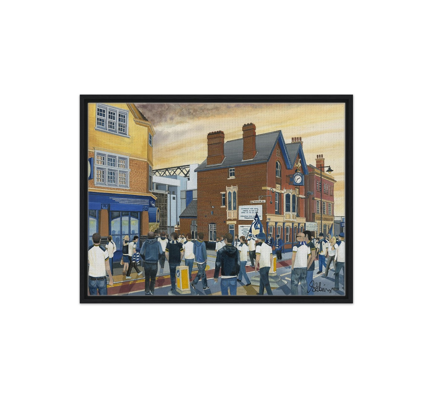 Tottenham Hotspur FC | Andrew Robinson Art | White Hart Lane | 18in x 24in Framed Canvas Print - £187.60