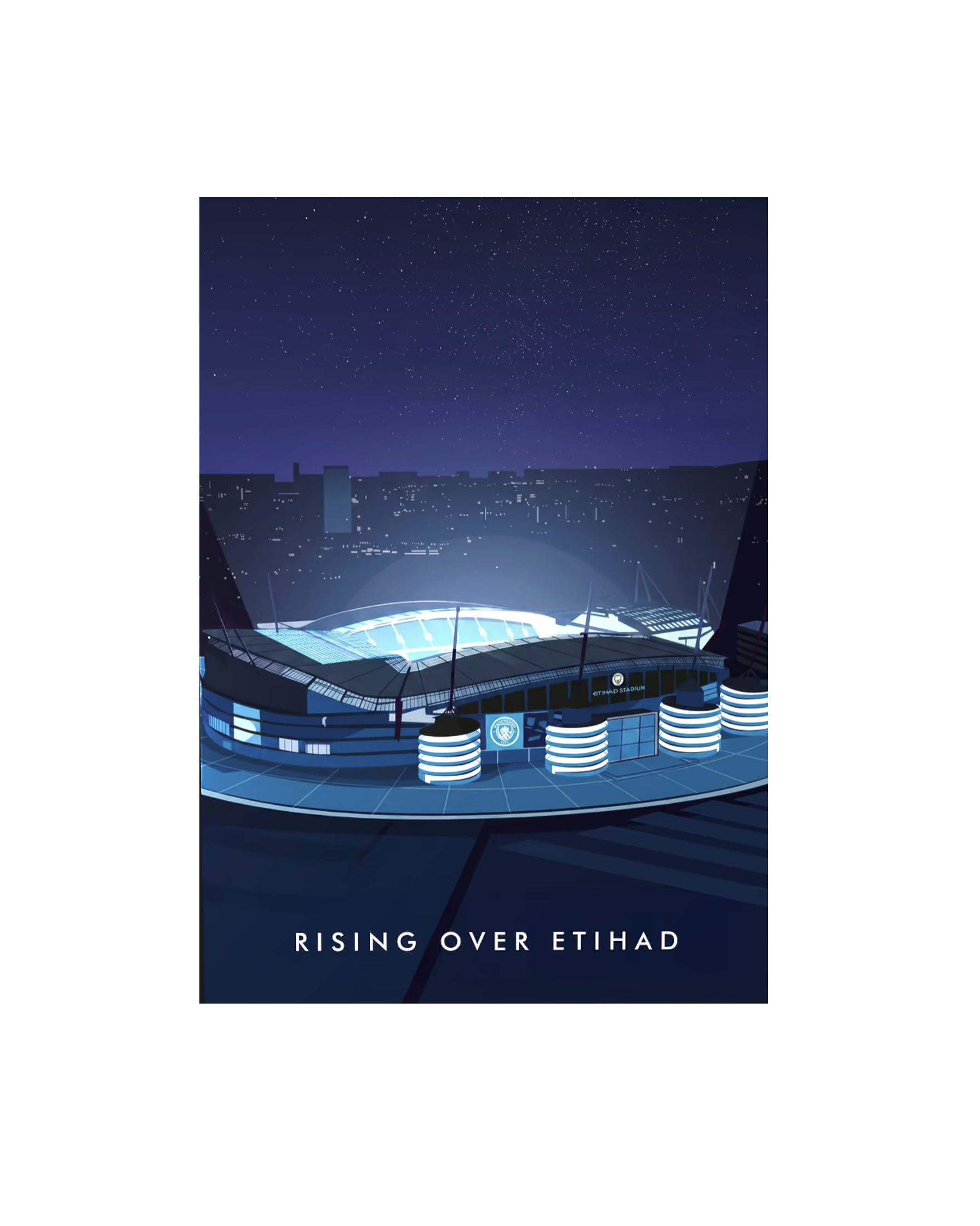 Manchester City FC Etihad Stadium Gloss 26.6" x 18.9" Metal Plate
 £84.99 