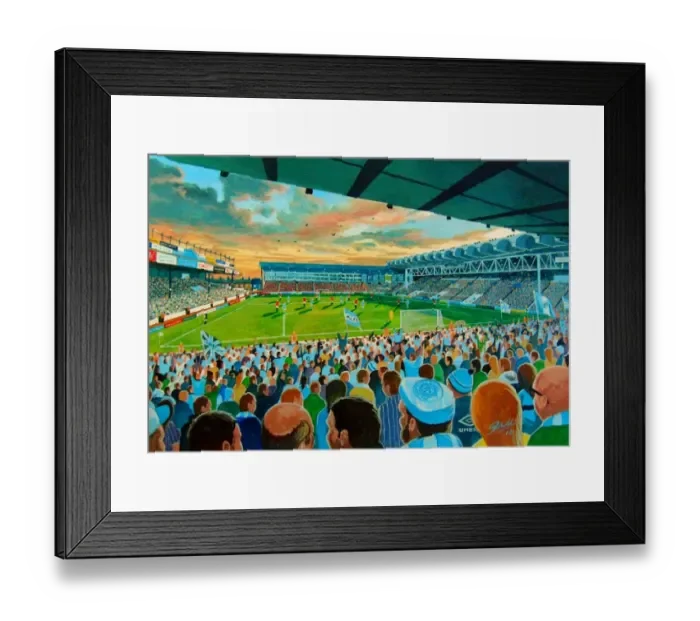 Maine Road Stadium Fine Art Print 14" x 12" Framed Black Ash Effect
 £69.98 