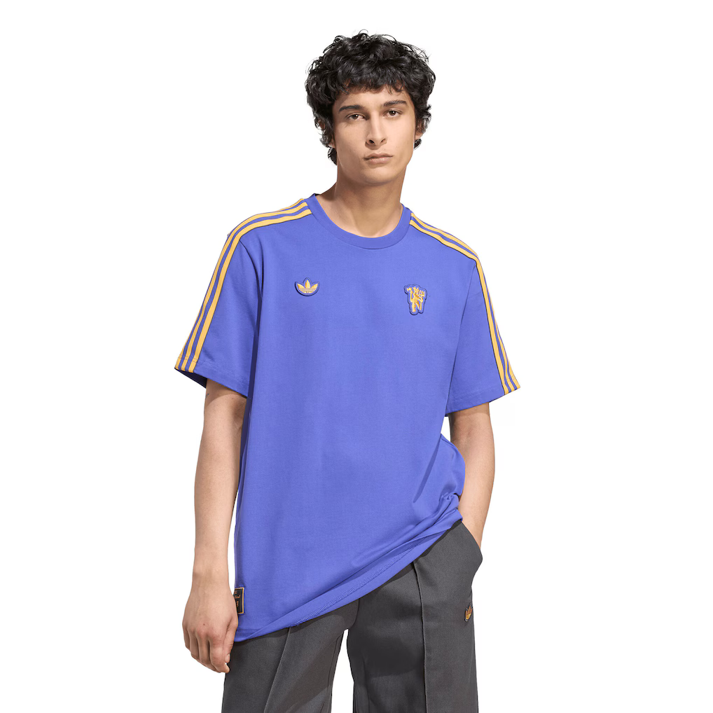 Manchester United adidas Icon Track T-Shirt | Blue - £24.00