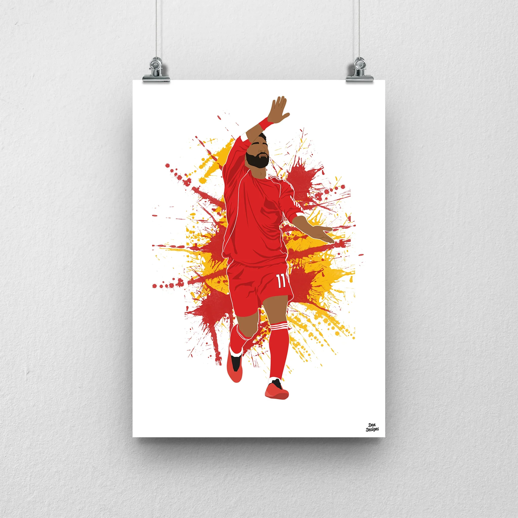 Mo Salah Liverpool Print – Celebration Football Artwork A3 - £17.00