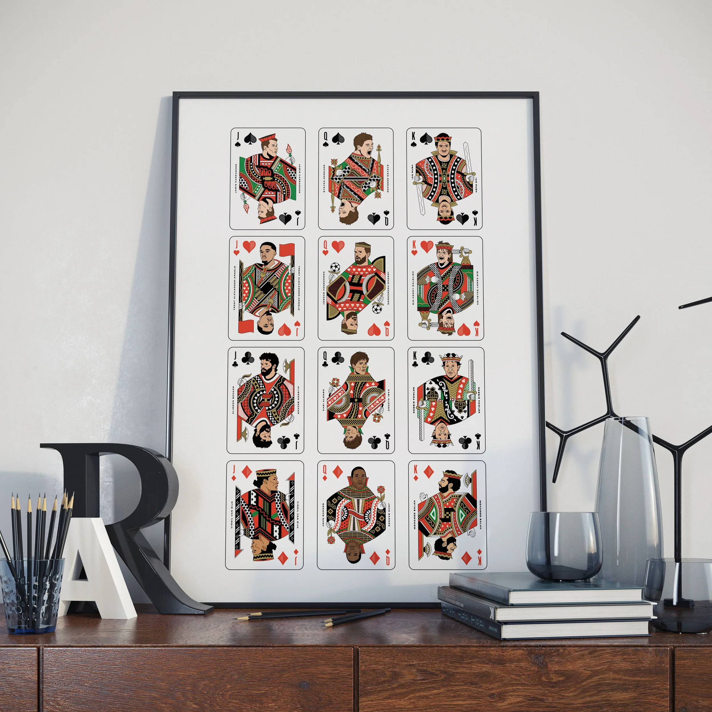 Liverpool Playing Cards Artwork A3 Canvas - £45.00