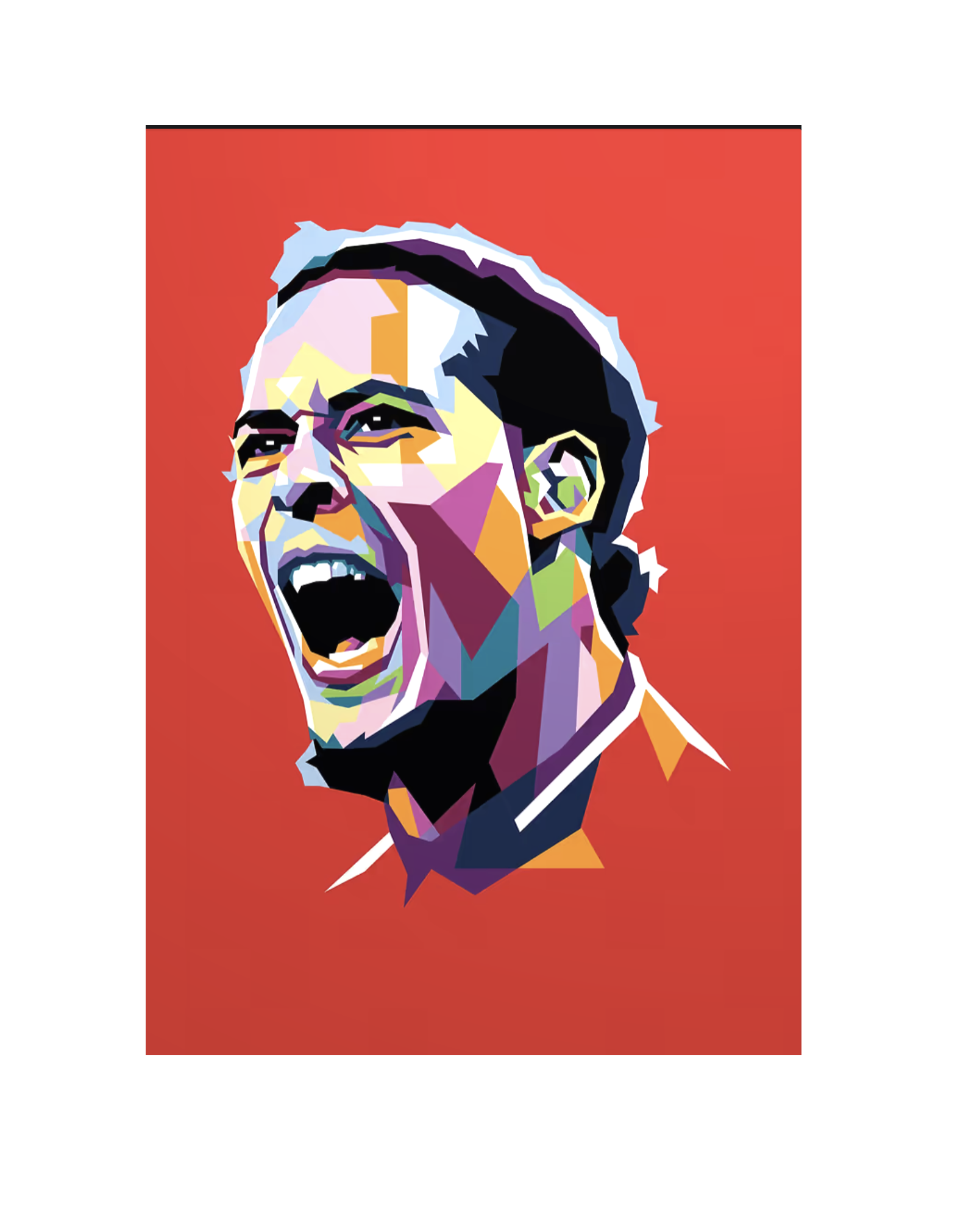Virgil van Dijk Pop Art Portrait Gloss 17.7" x 12.6" Metal Plate
 £49.99 