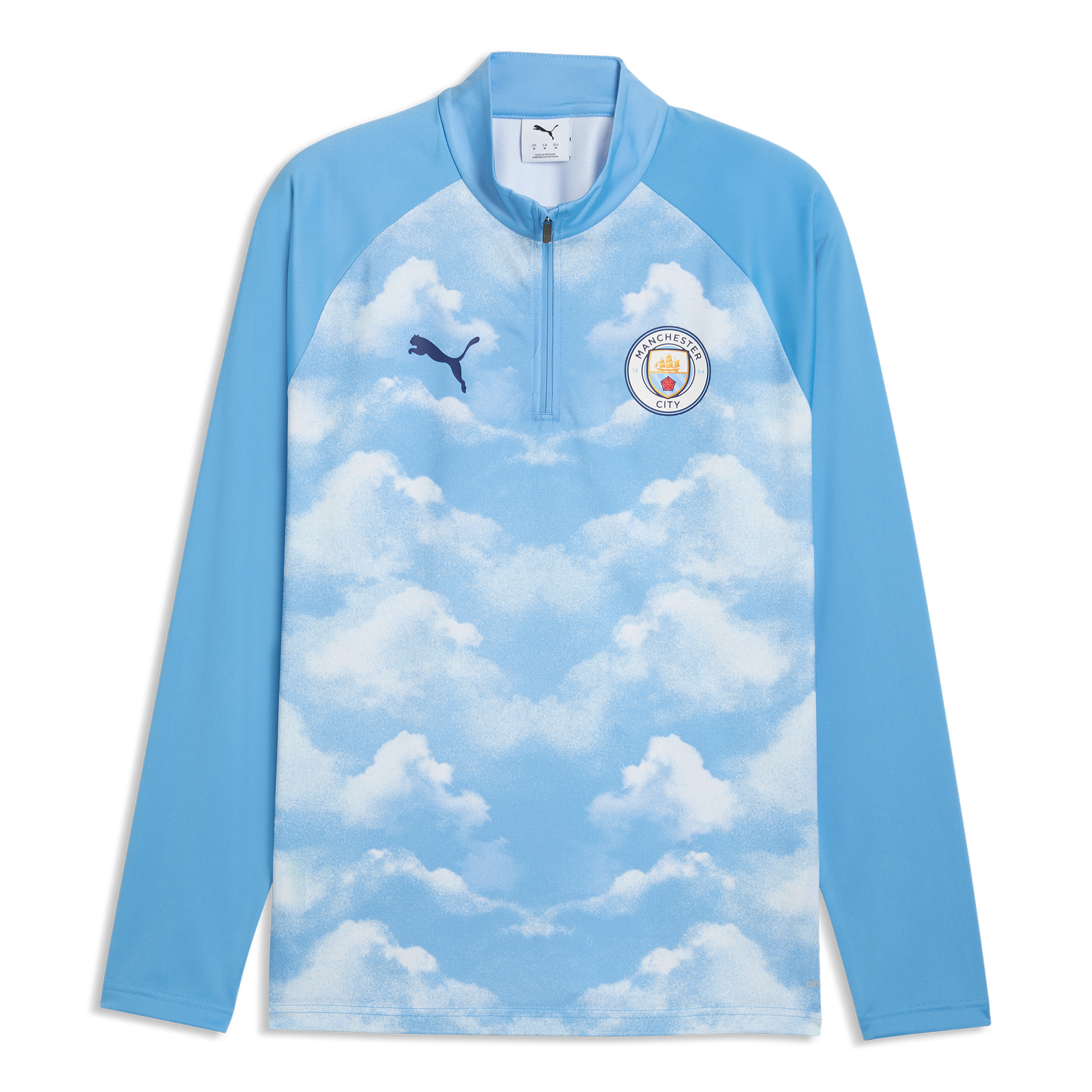 Manchester City FC Puma Mens Warm Up 1/4 Zip Top - Blue
 £70.00 