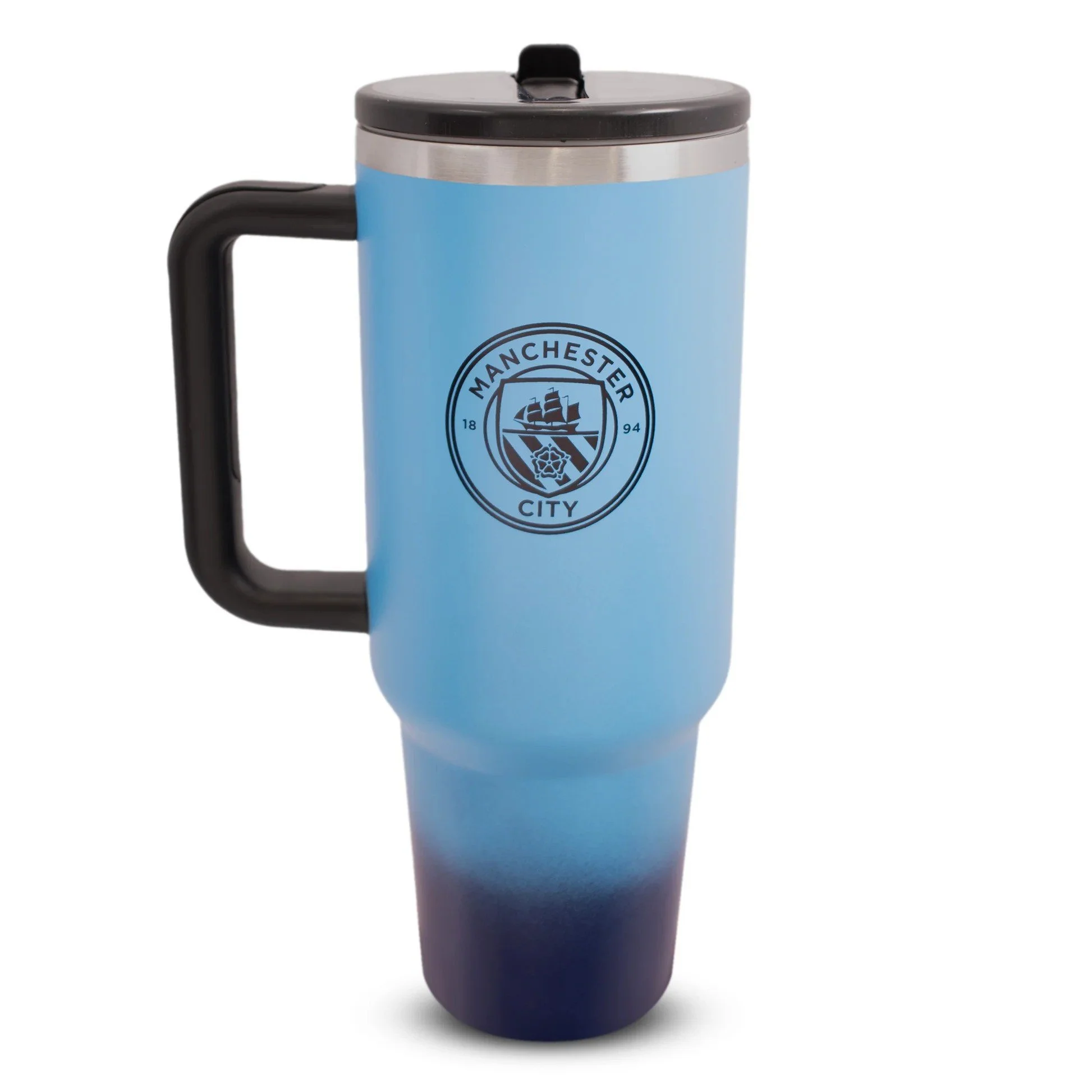 Hy-Pro Manchester City Thermal Flask and Handle Metal Water Bottle with Straw - £24.99