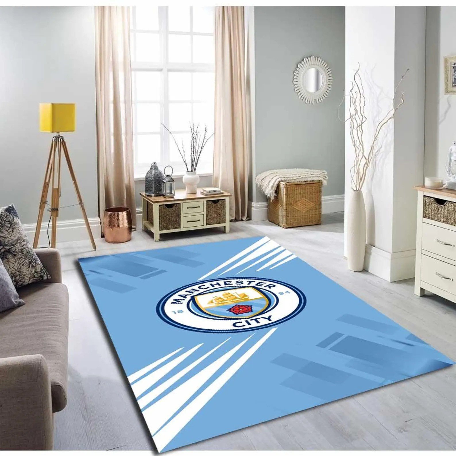 Manchester City Football Club Rug 100cm x 160cm - £105.30