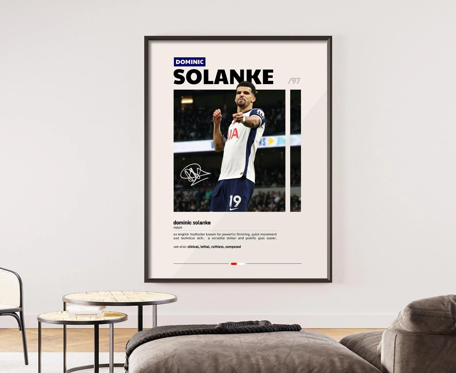 Dominic Solanke |Tottenham Football FC | A4 Framed - £30.98