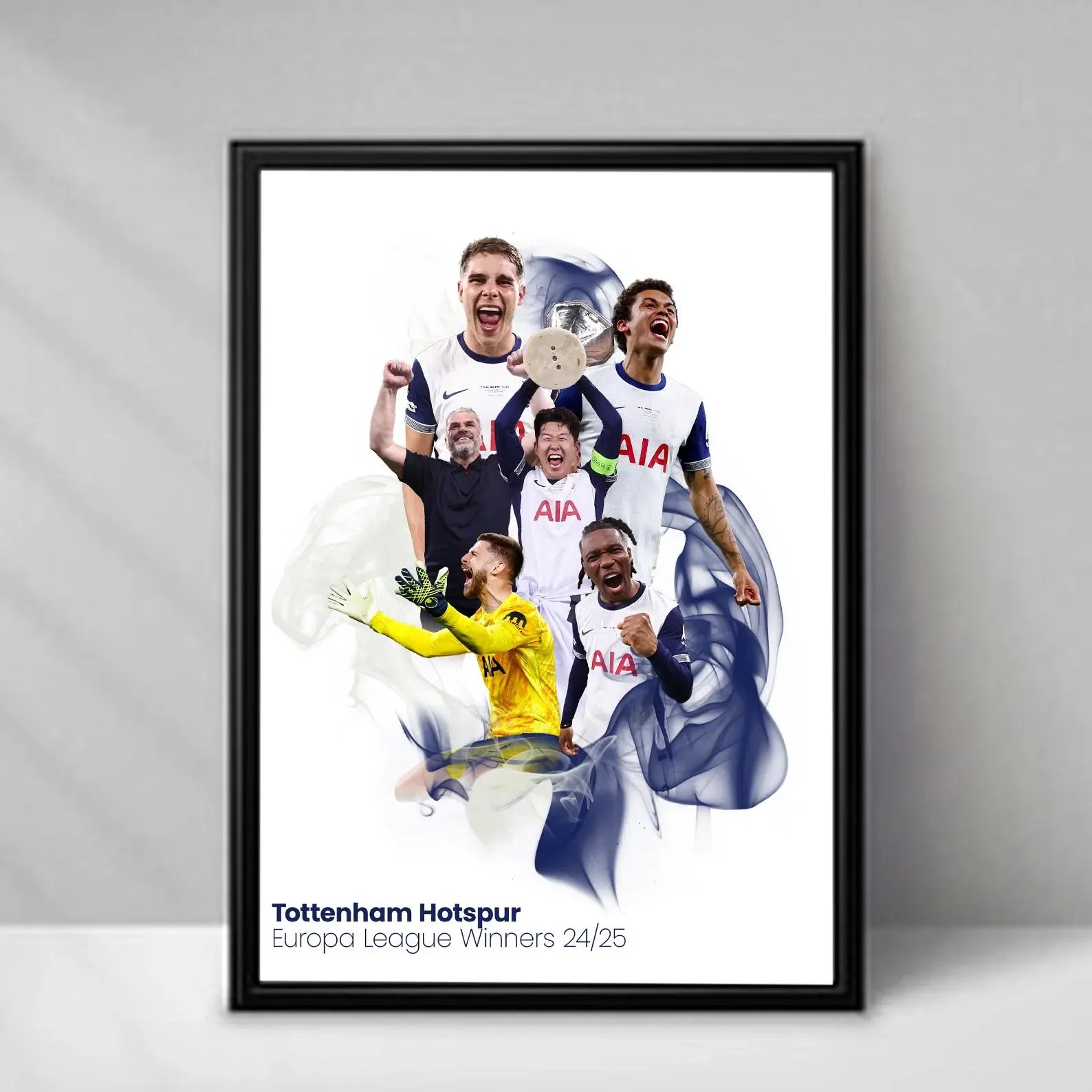 Tottenham Hotspur Europa League Winners Football Poster | Smoke Style | A3 Glossy Print - £20.00 