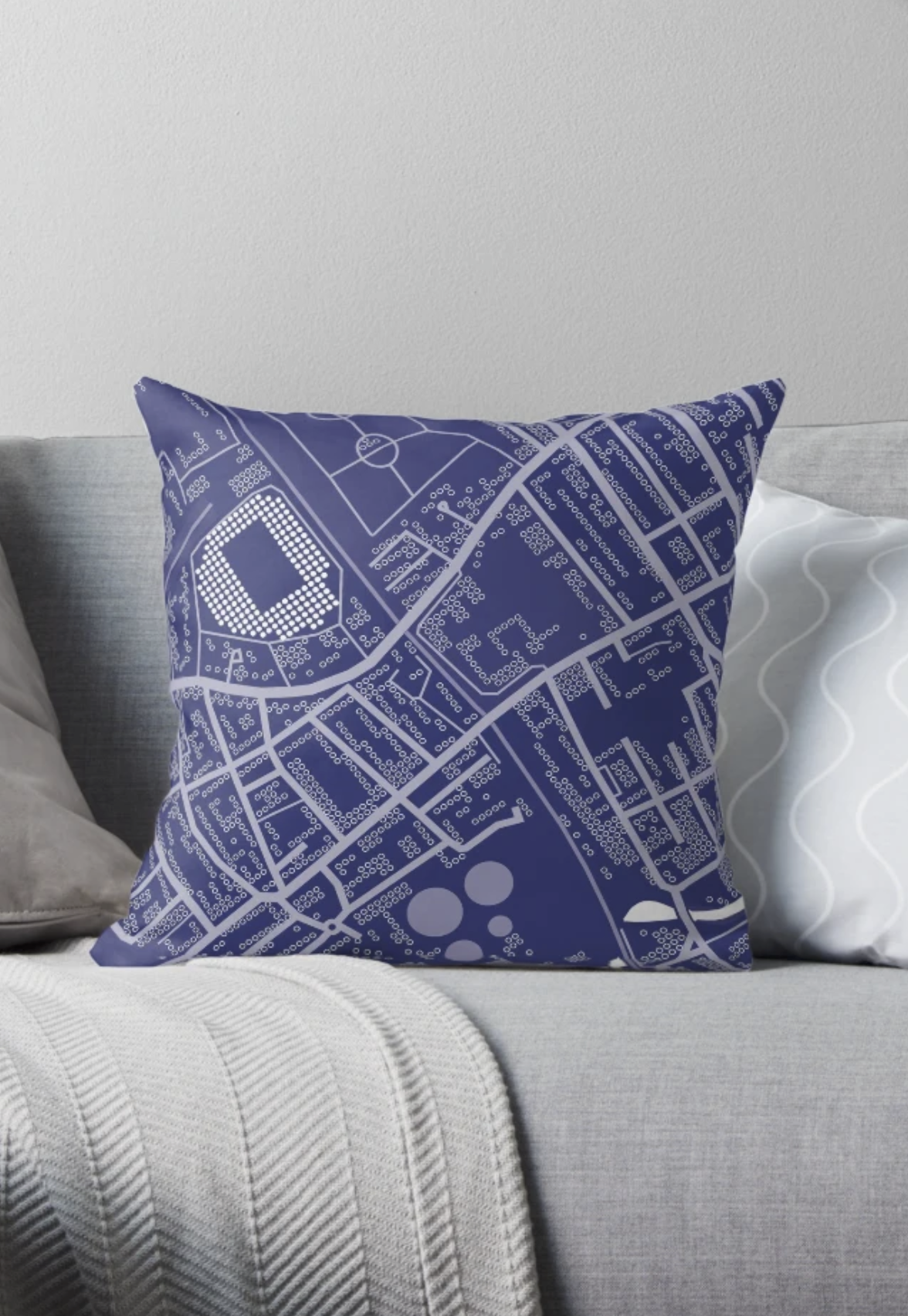 Stamford Bridge Stadium Dotted Map Cushion
 £14.77  