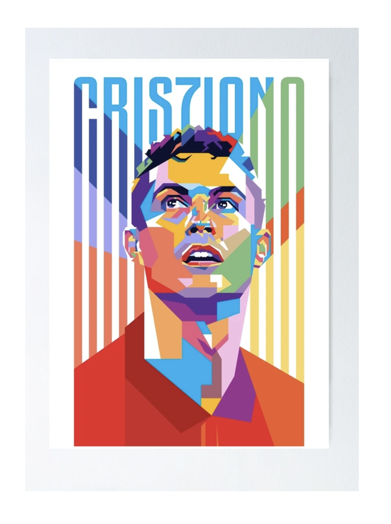 CR7 Pop Art | 42cm x 58.8cm Semi Gloss Poster Print - £9.77