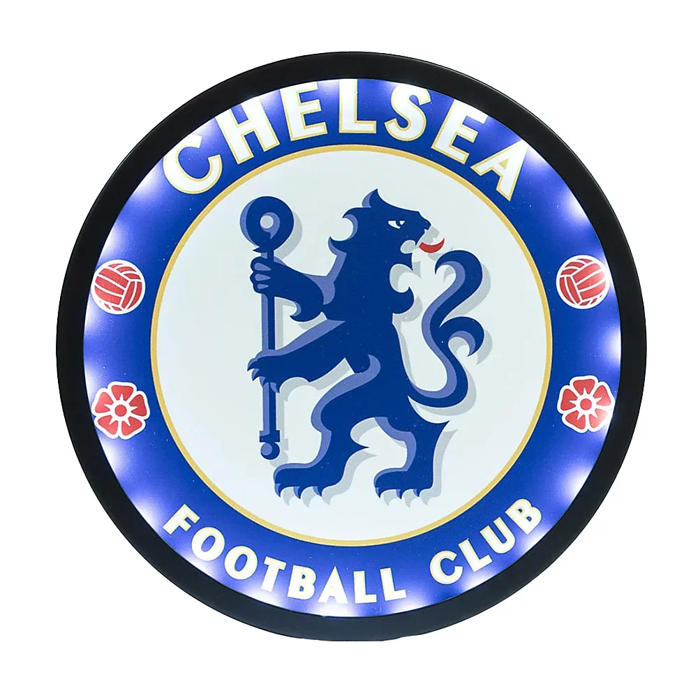Chelsea FC Metal Logo LED Sign Royal Blue/White (One Size) - £26.56