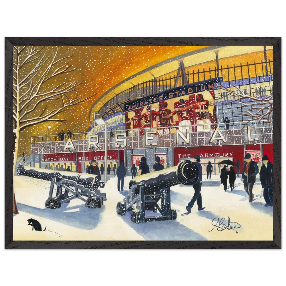 Arsenal FC Football Framed Poster. Museum Quality Paper 18" x 24" Wood Frame
 £110.00 