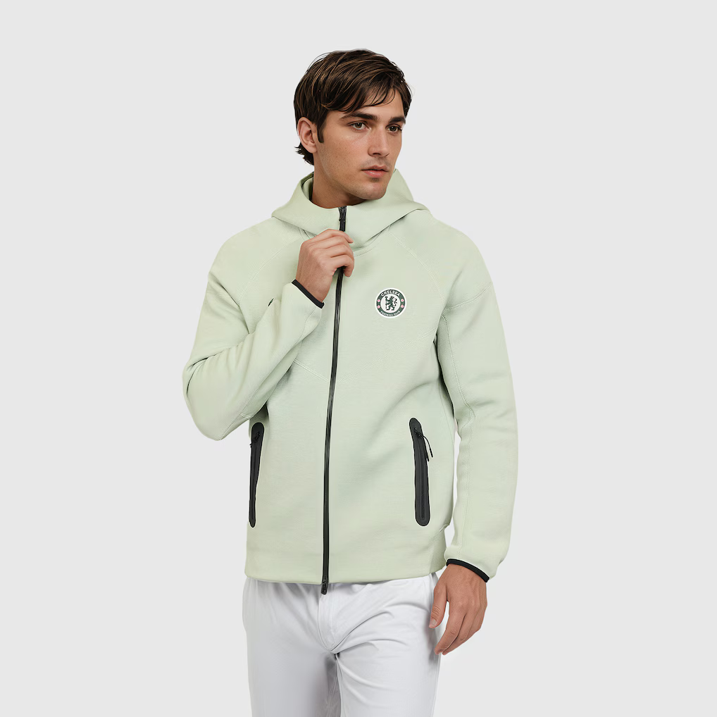 Chelsea Nike Tech Fleece Full Zip Hoodie - Jade Horizon Mens - £124.99