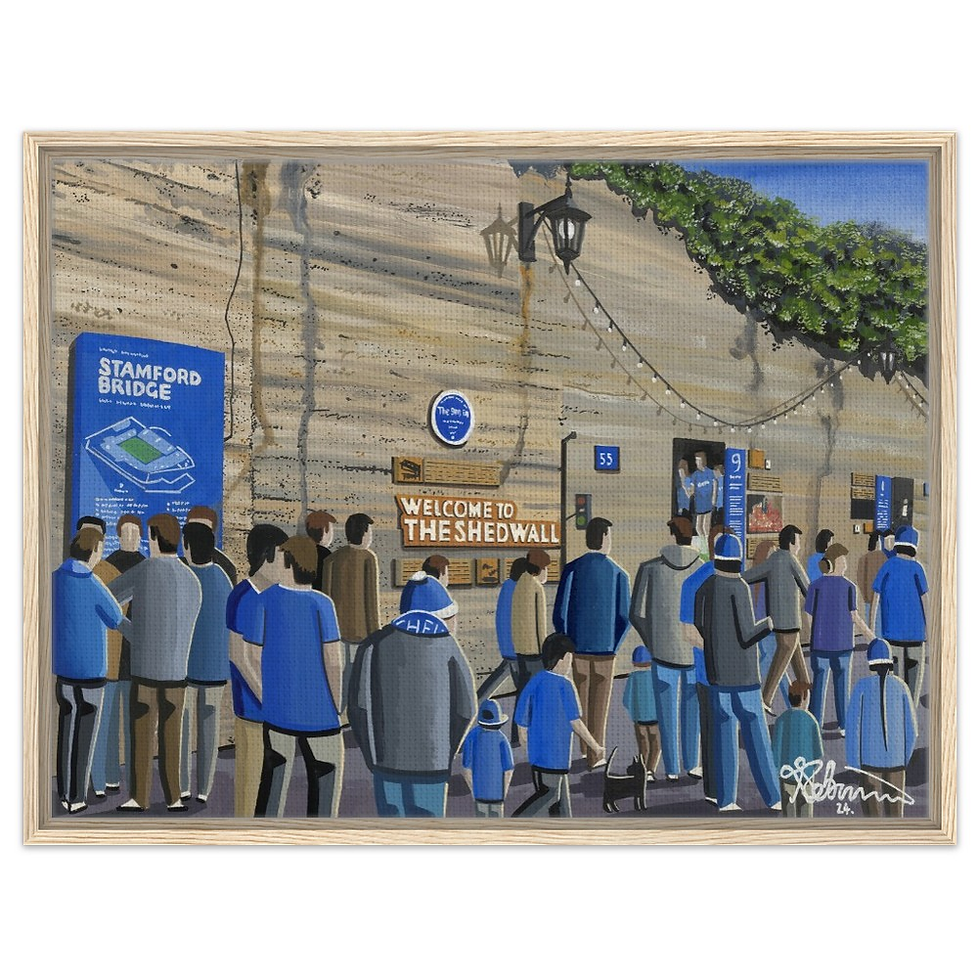 Chelsea F.C, Football Framed Canvas Print. Stamford Bridge Wall Art Gift - ~24in x 32in Framed - £236.40