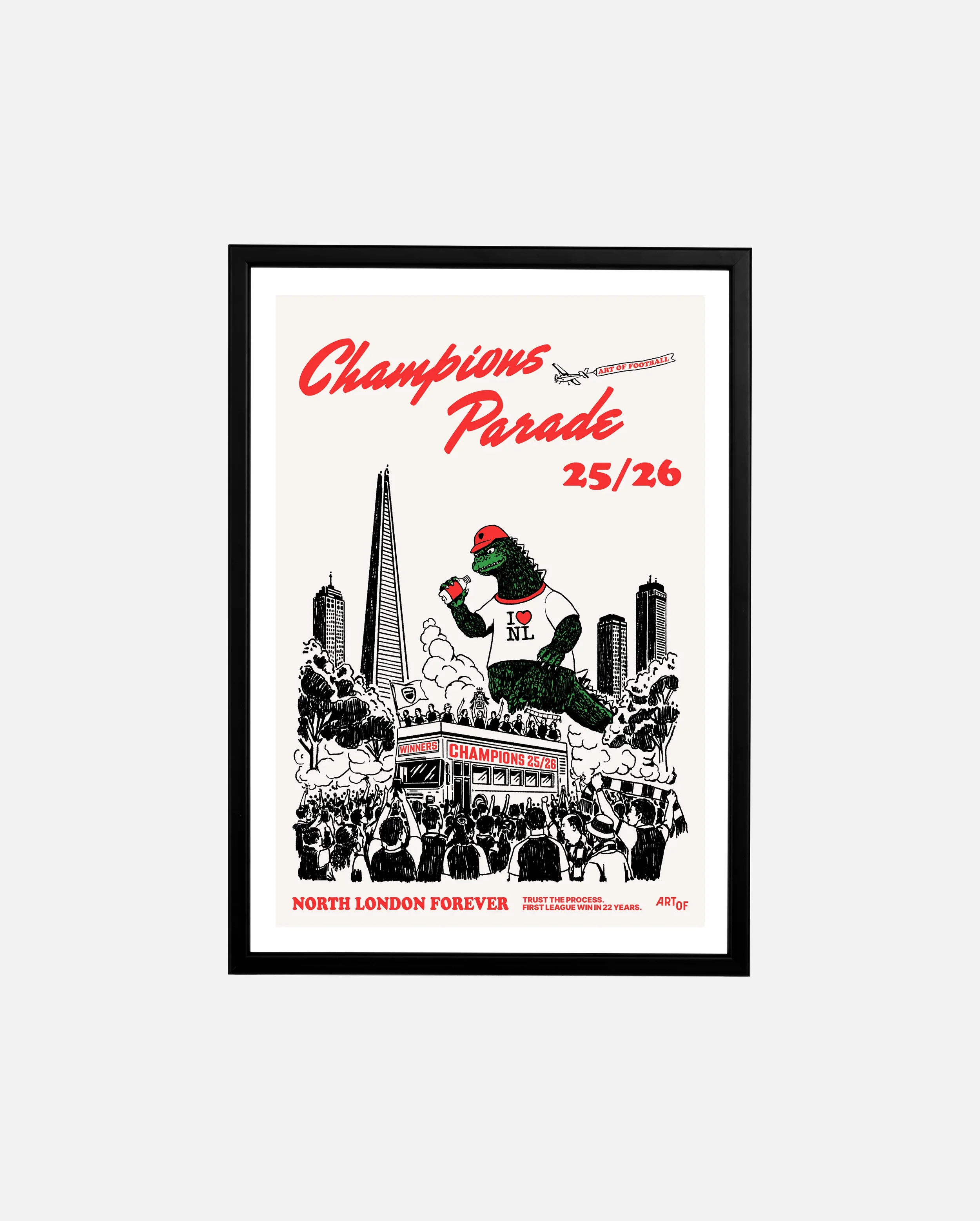 Arsenal FC Champions Parade Print A3 Framed
 £55.00 