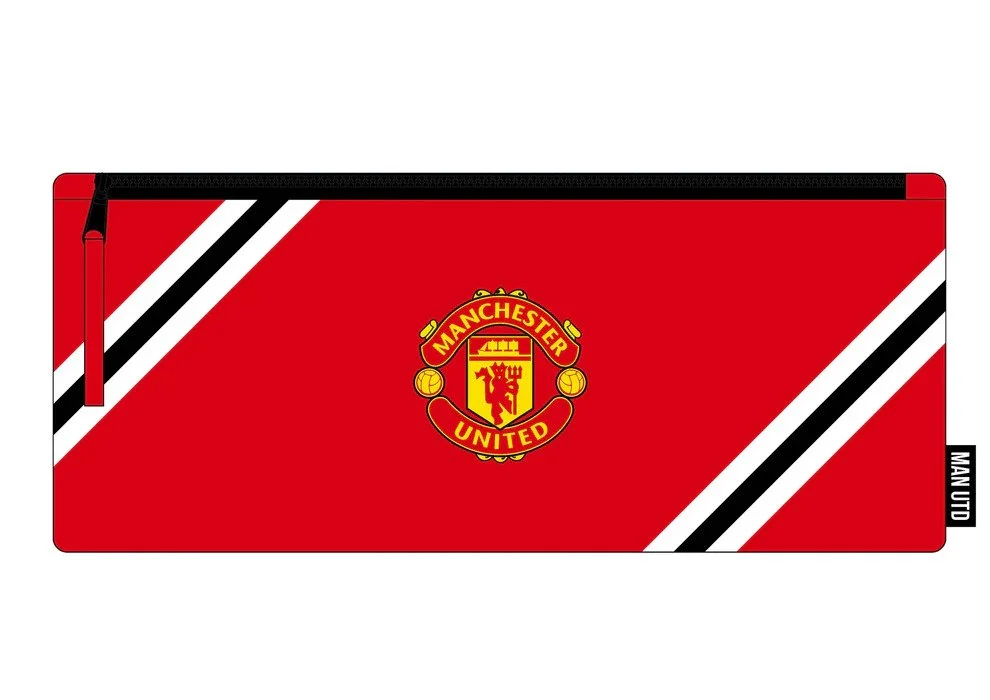 Team Merchandise Manchester United Core Stripe Pencil Case - £14.95