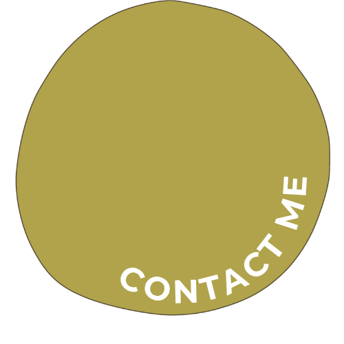 Gold contact me button with white text on a black background