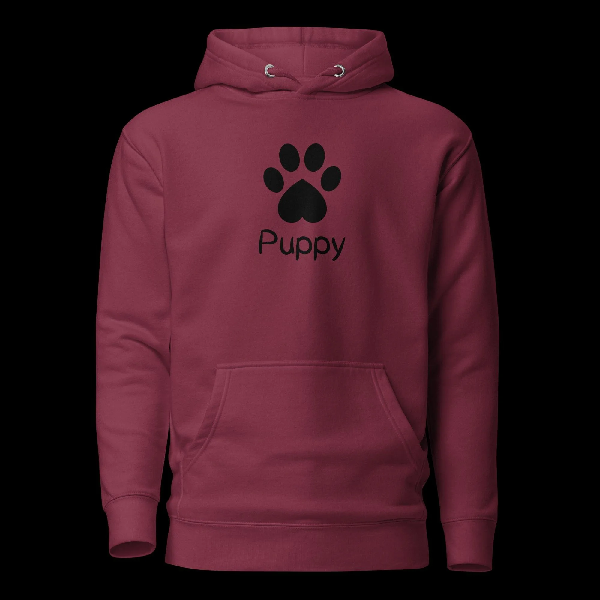 Playful Puppy Hoodie - Black