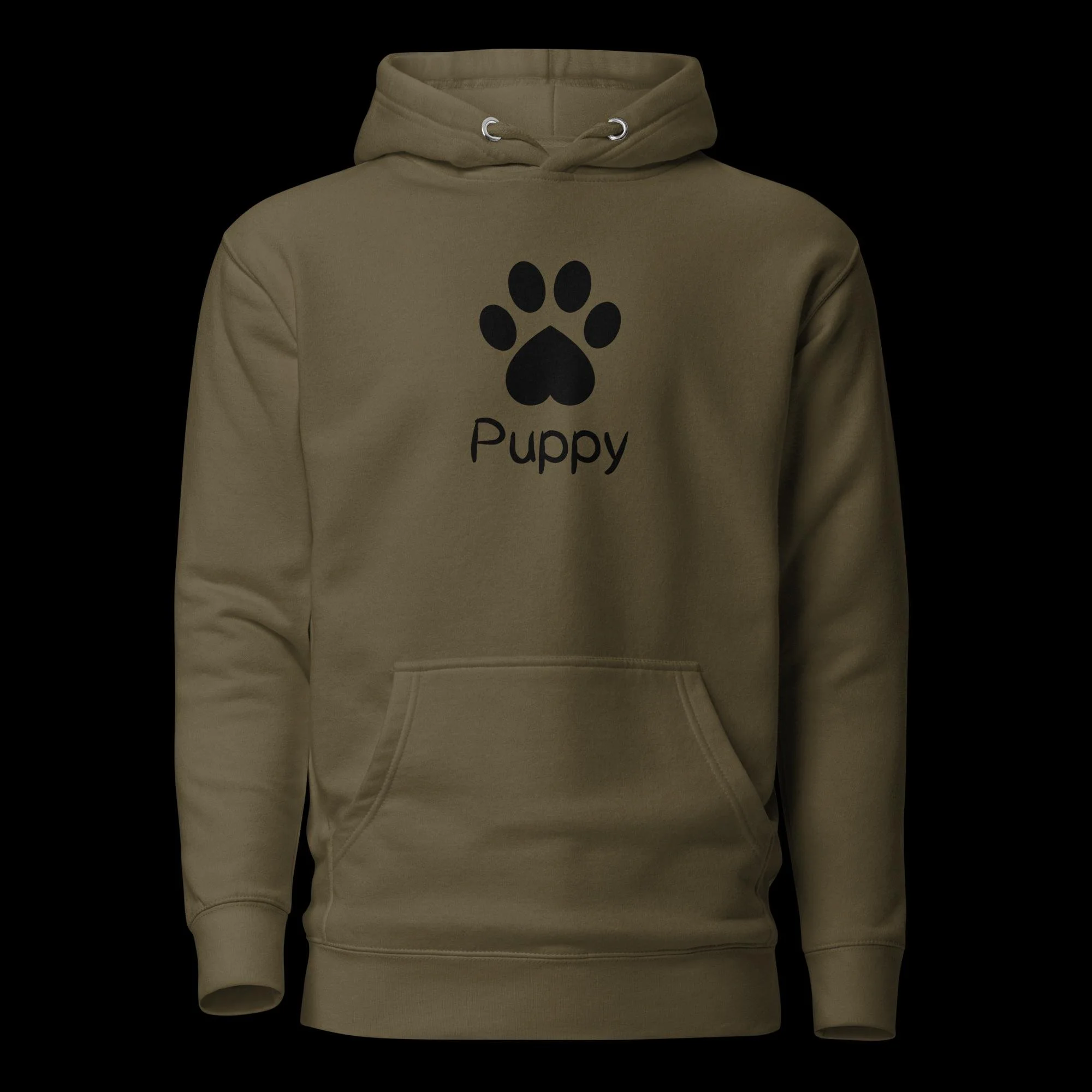Playful Puppy Hoodie - Black