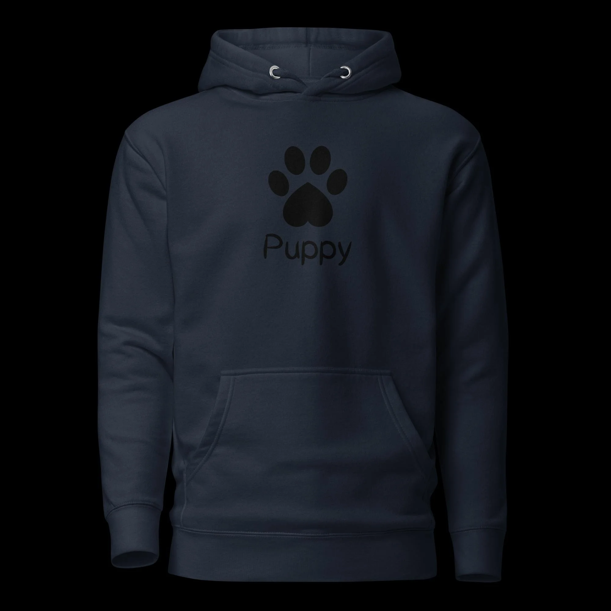 Playful Puppy Hoodie - Black