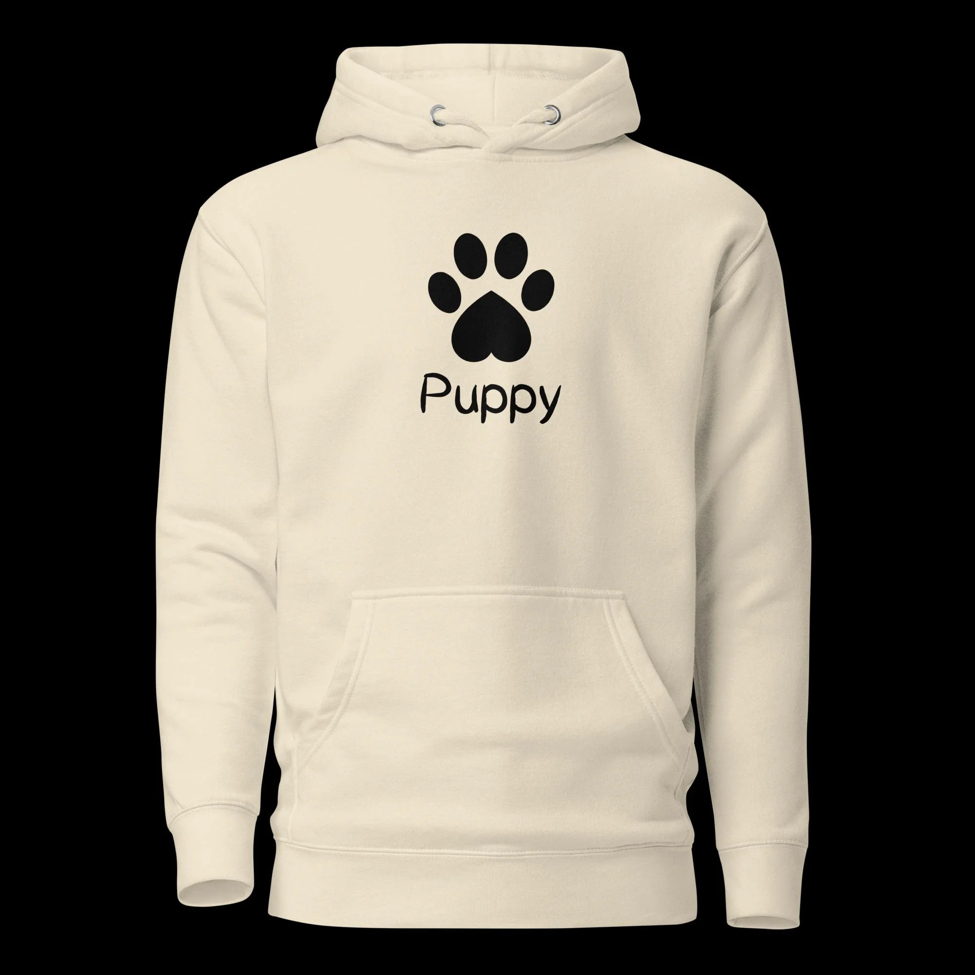 Playful Puppy Hoodie - Black