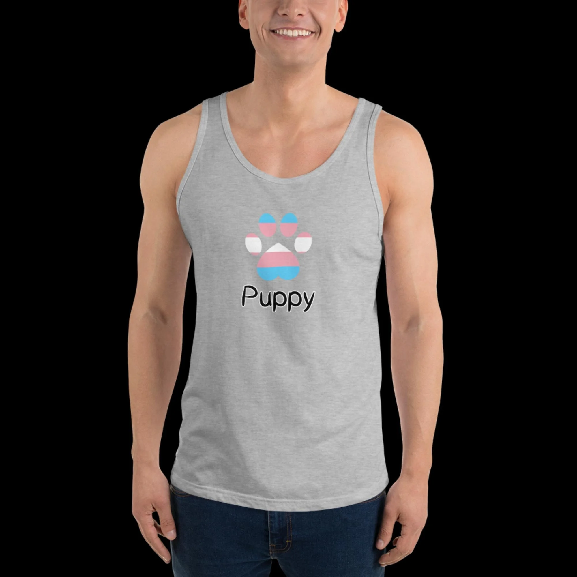 Playful Puppy Tank Top - Transgender Pride