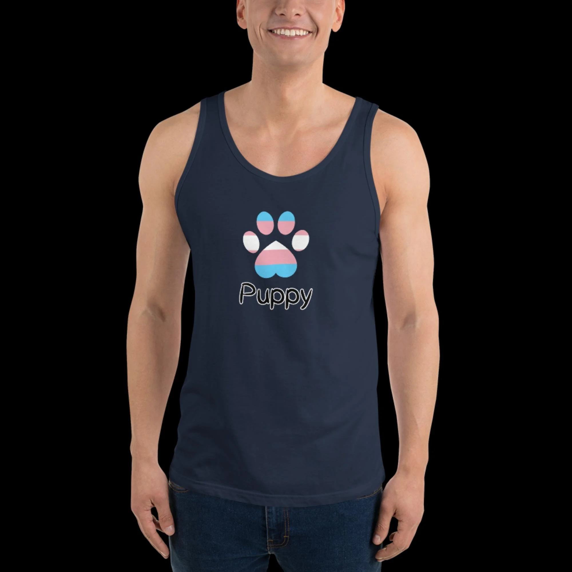 Playful Puppy Tank Top - Transgender Pride