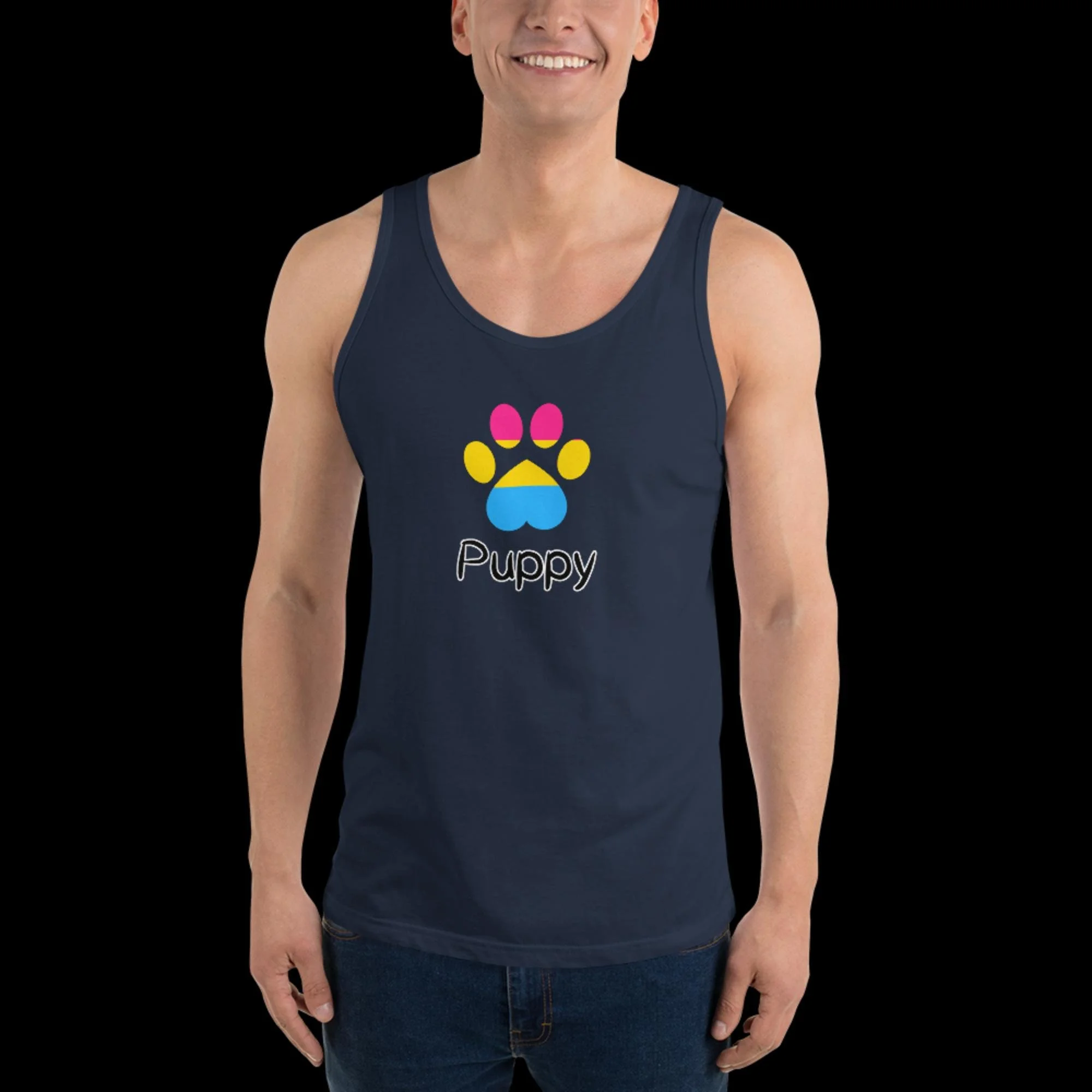 Playful Puppy Tank Top - Pansexual Pride
