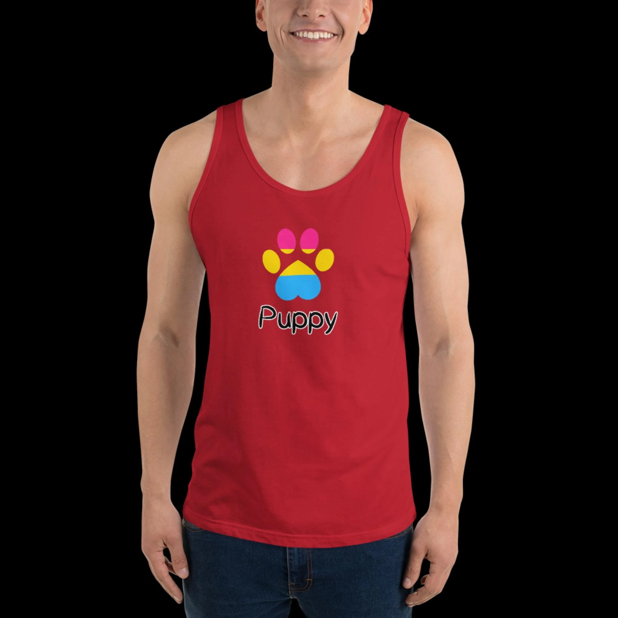 Playful Puppy Tank Top - Pansexual Pride