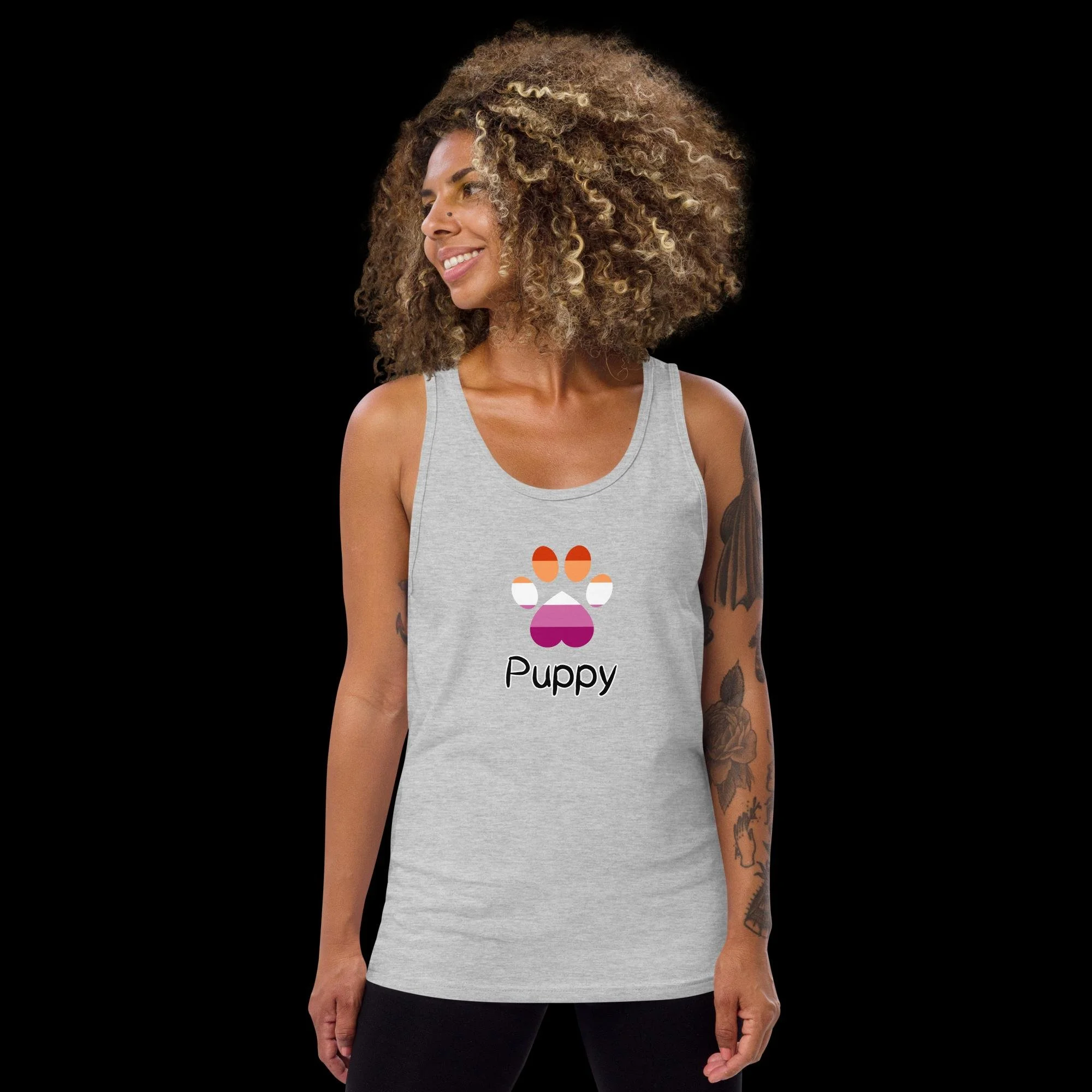 Playful Puppy Tank Top - Lesbian Pride
