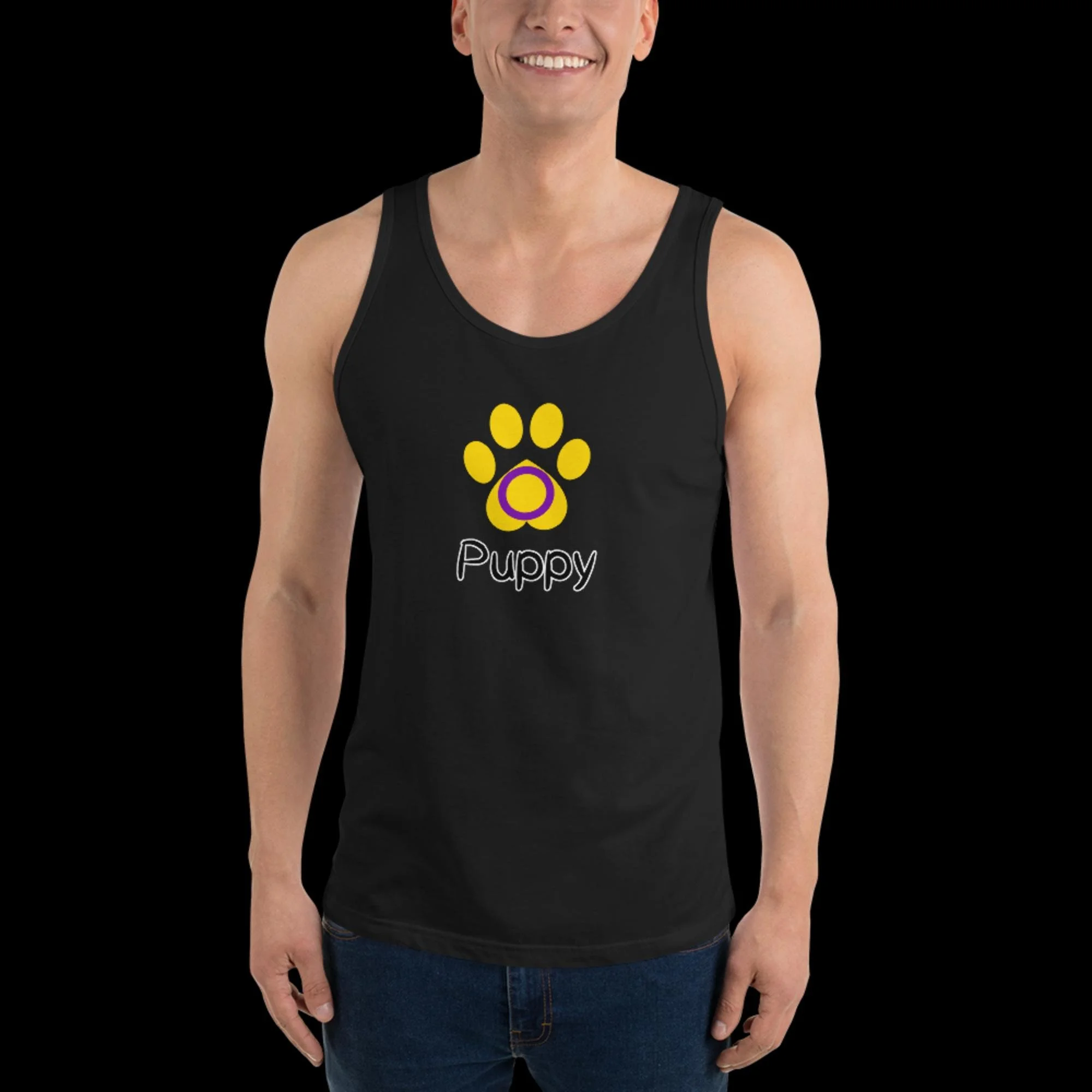 Playful Puppy Tank Top - Intersex Pride