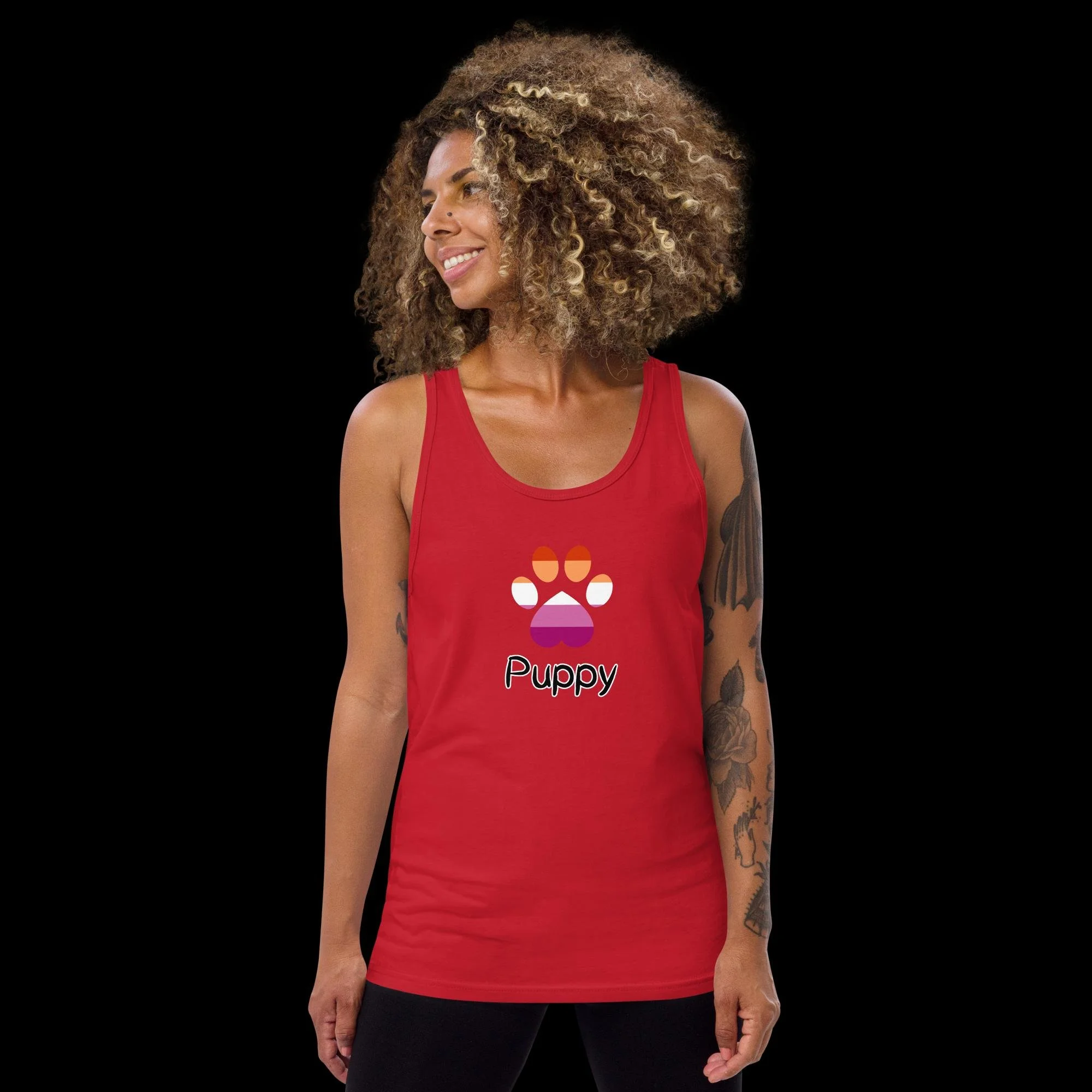 Playful Puppy Tank Top - Lesbian Pride