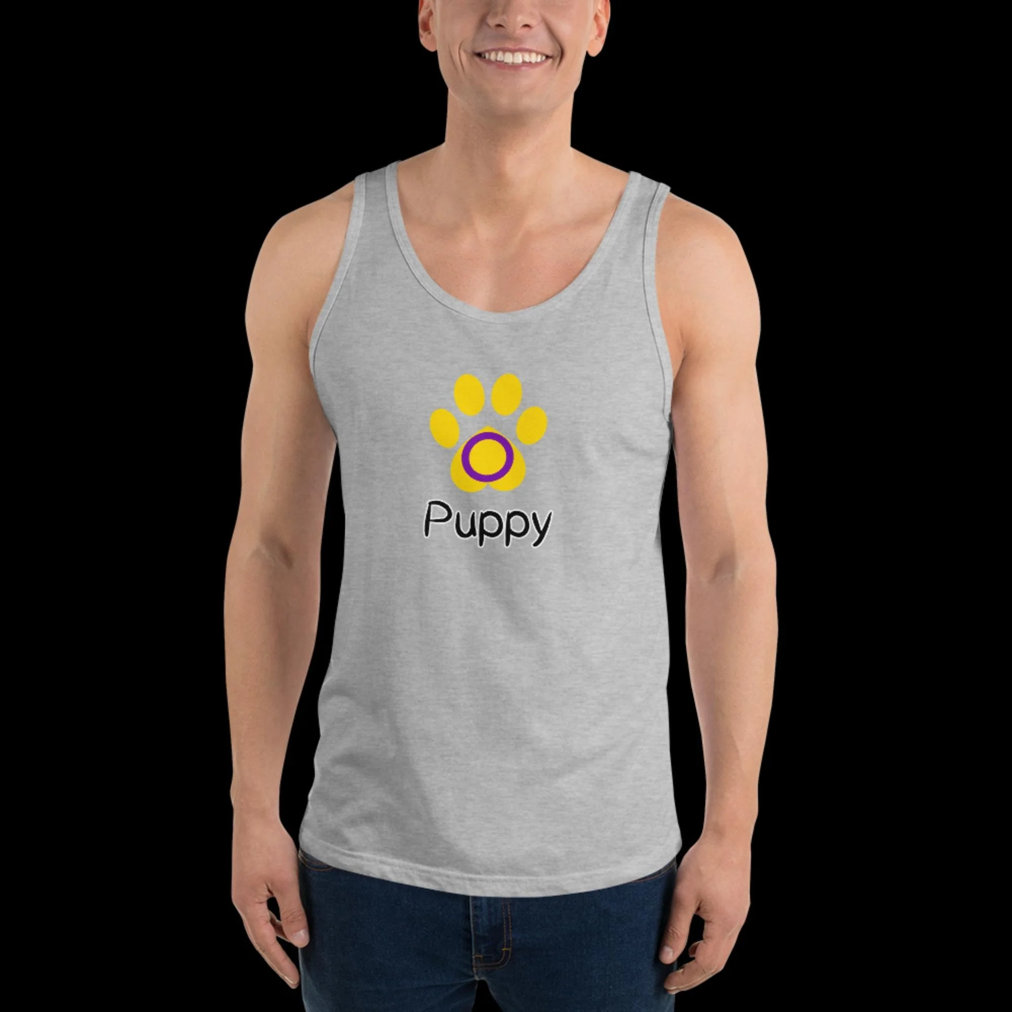 Playful Puppy Tank Top - Intersex Pride