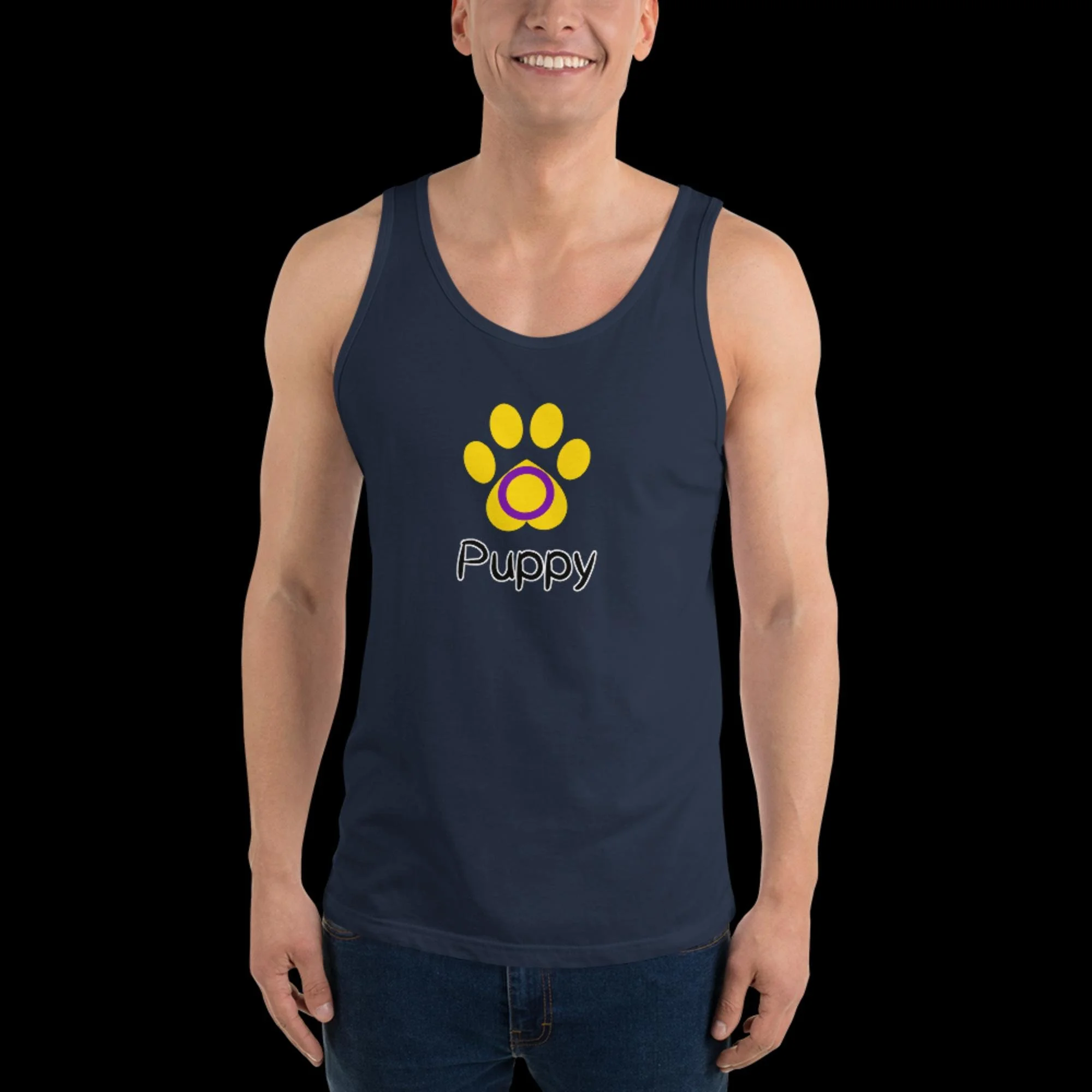 Playful Puppy Tank Top - Intersex Pride