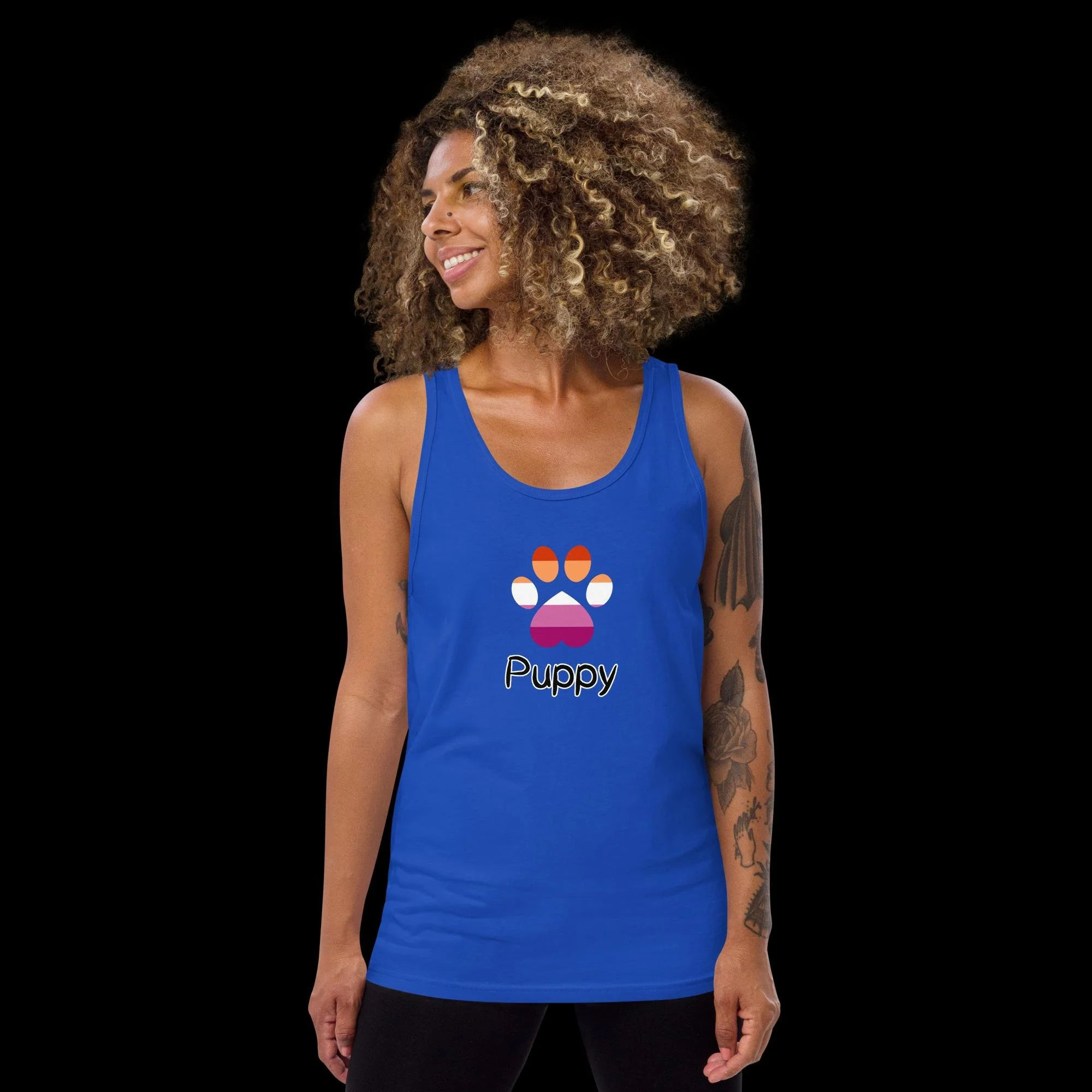 Playful Puppy Tank Top - Lesbian Pride