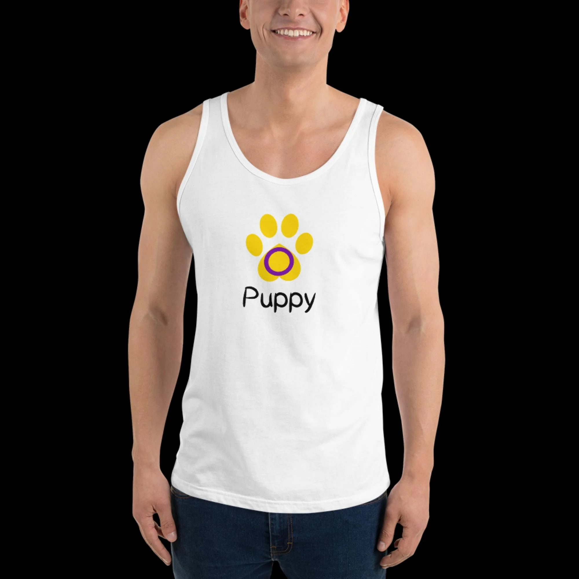 Playful Puppy Tank Top - Intersex Pride