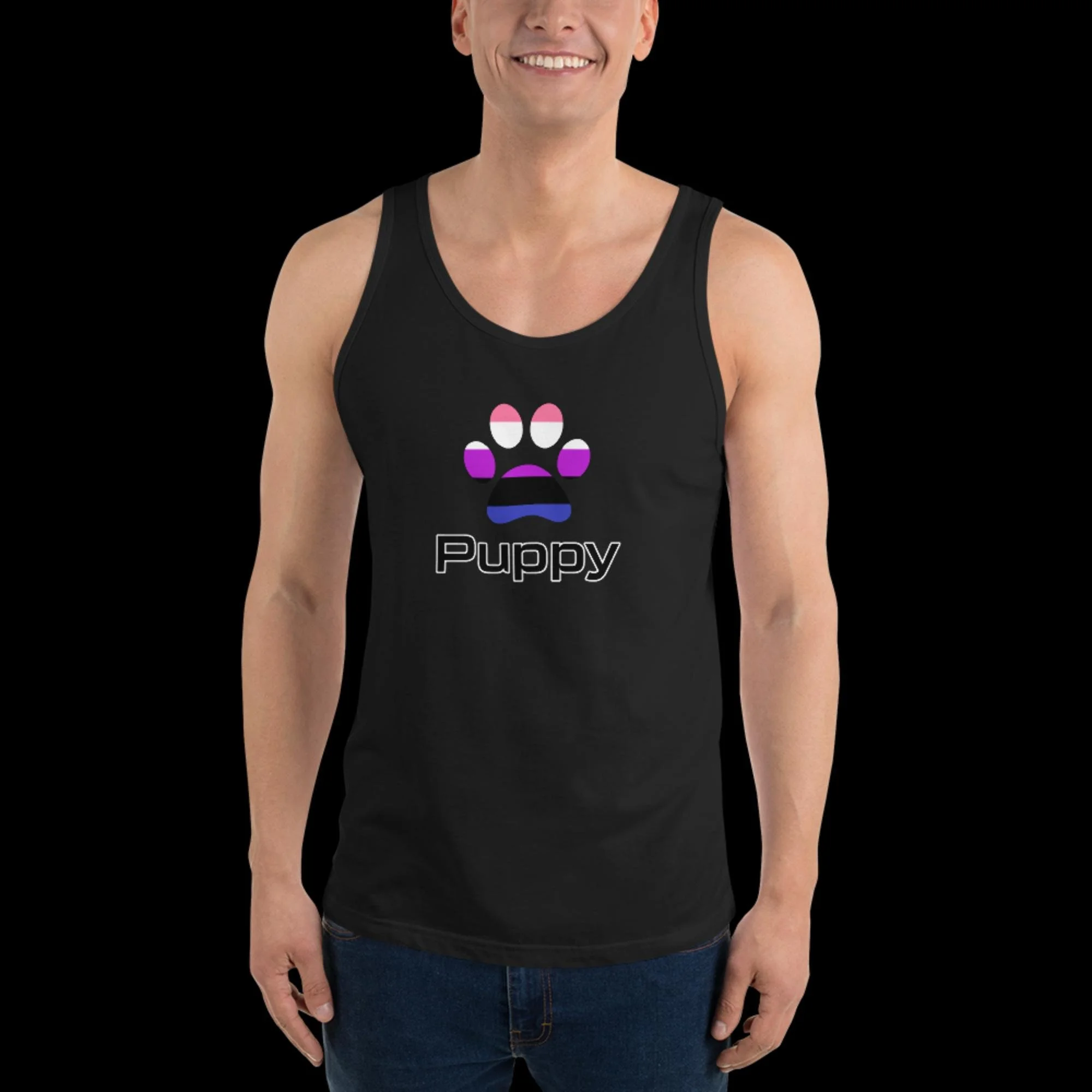 Prime Puppy Tank Top - Genderfluid Pride
