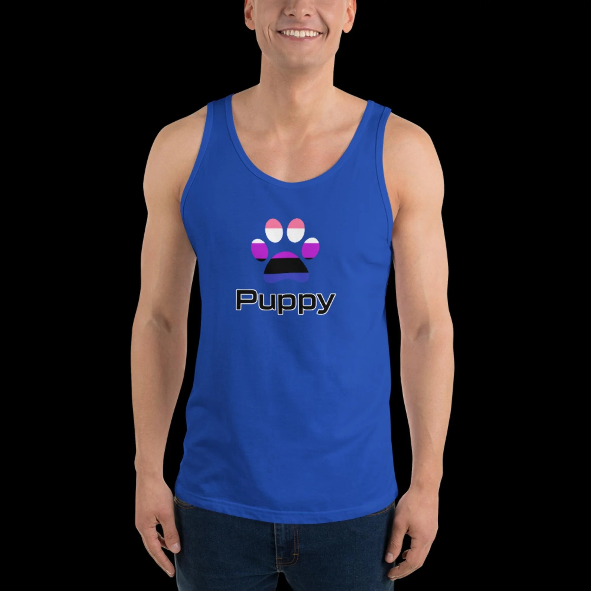 Prime Puppy Tank Top - Genderfluid Pride