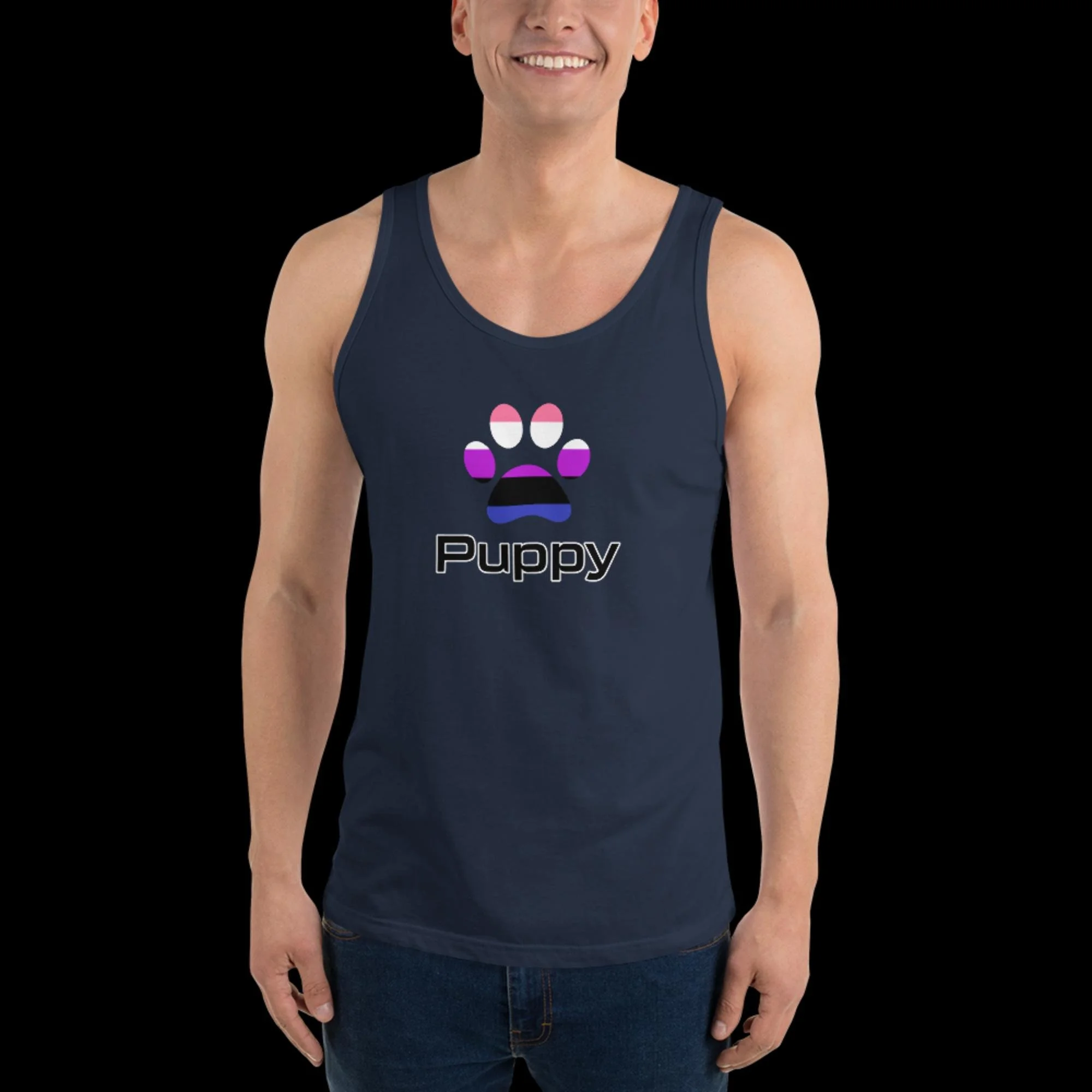 Prime Puppy Tank Top - Genderfluid Pride