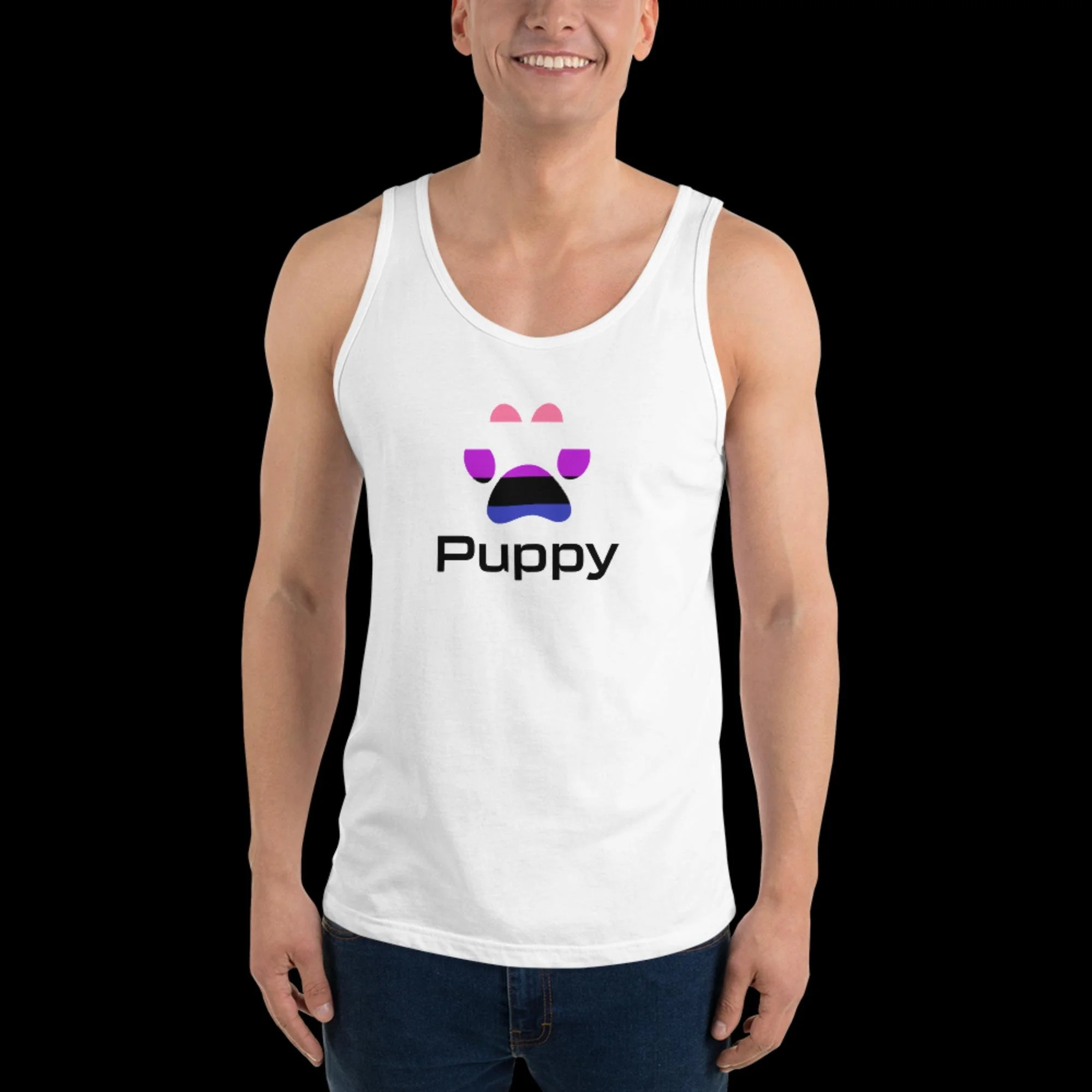 Prime Puppy Tank Top - Genderfluid Pride