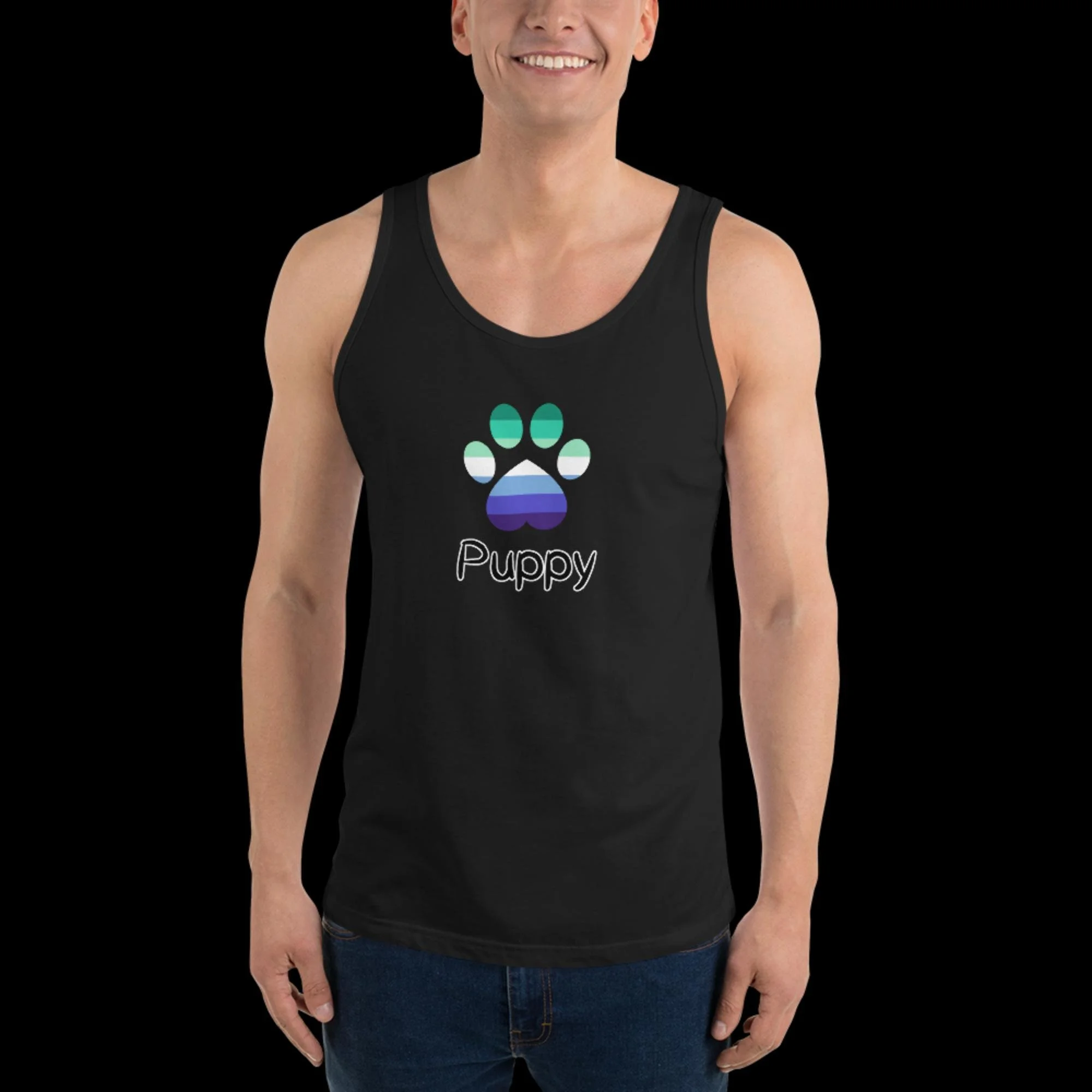Playful Puppy Tank Top - Gay Pride