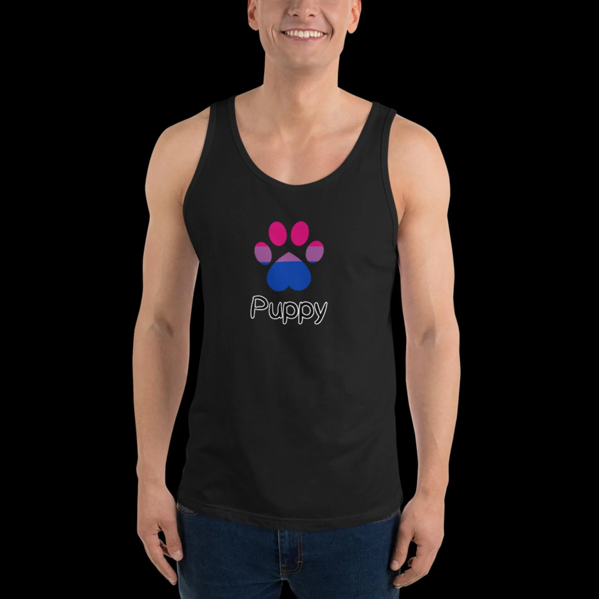 Playful Puppy Tank Top - Bisexual Pride